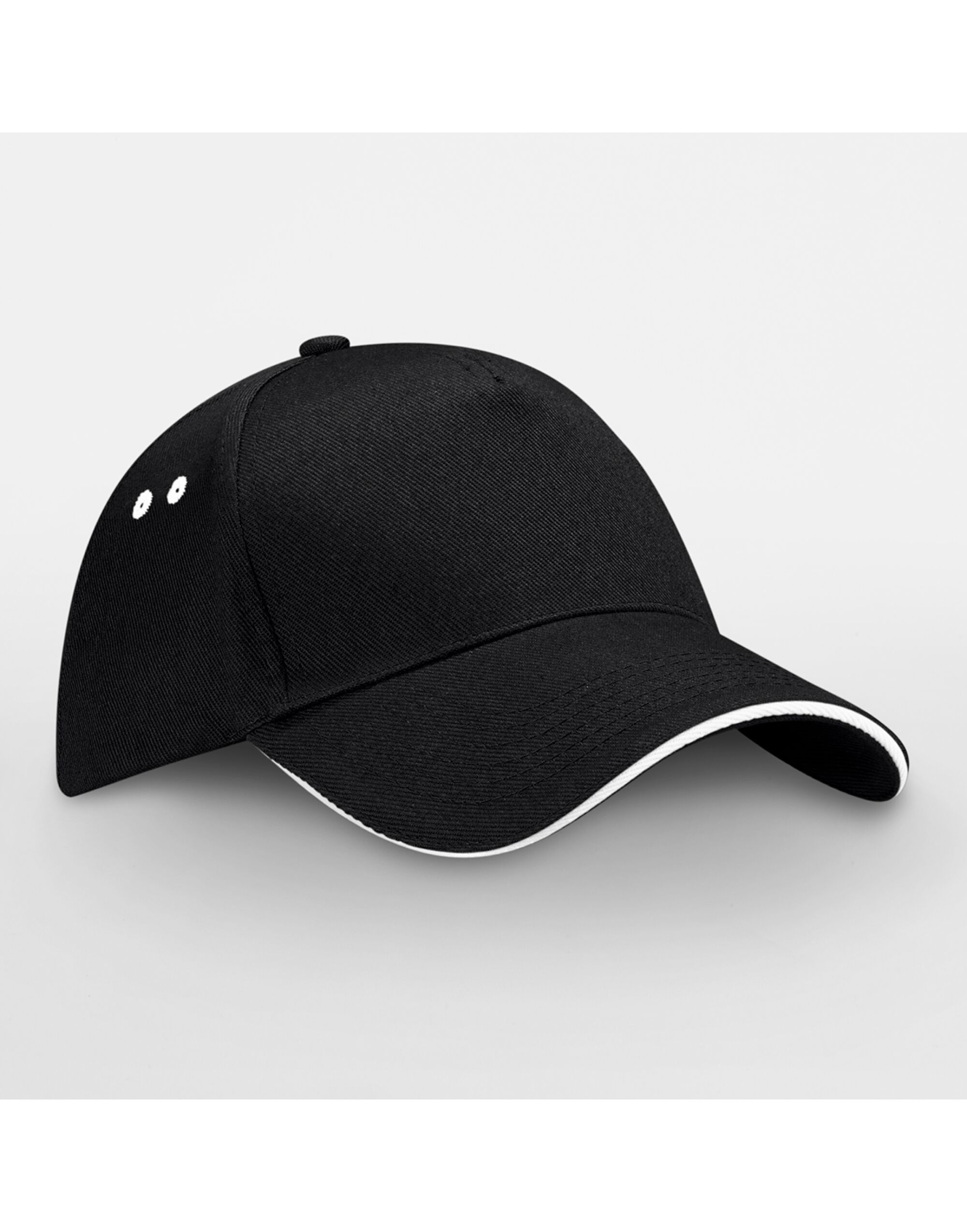 B15C Ultimate 5 Panel Cap Sandwich Peak Black/White