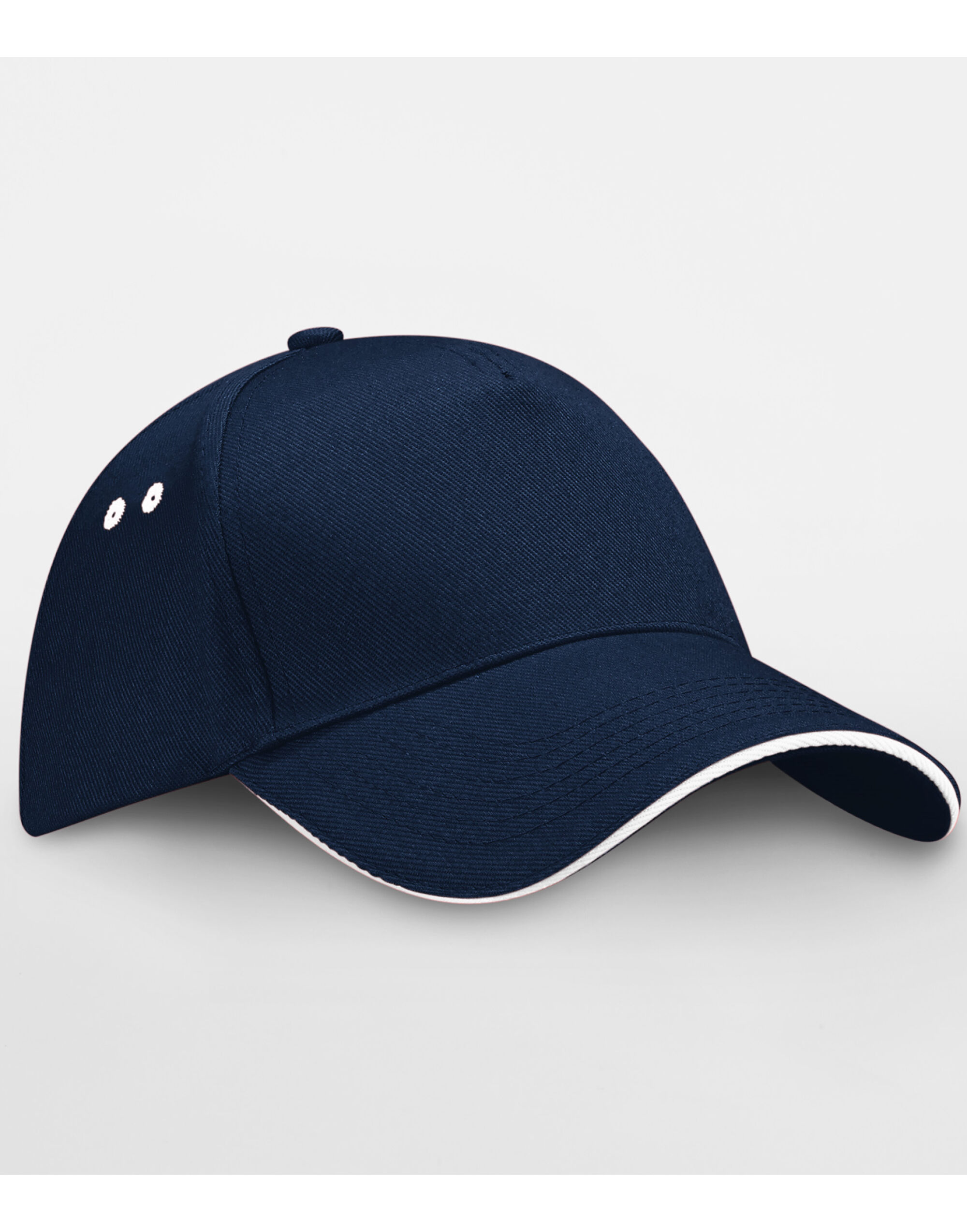 B15C Ultimate 5 Panel Cap Sandwich Peak French Navy/White