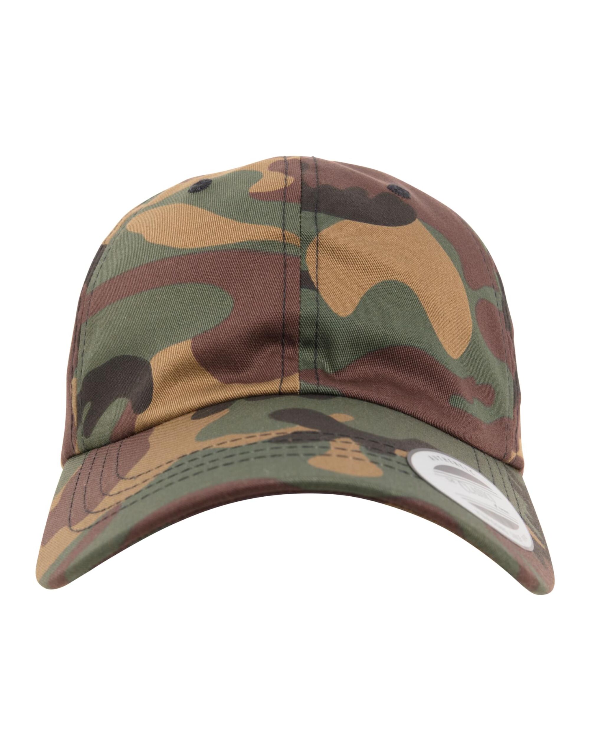 6245CM Low Profile Cotton Twill Cap Green Camo
