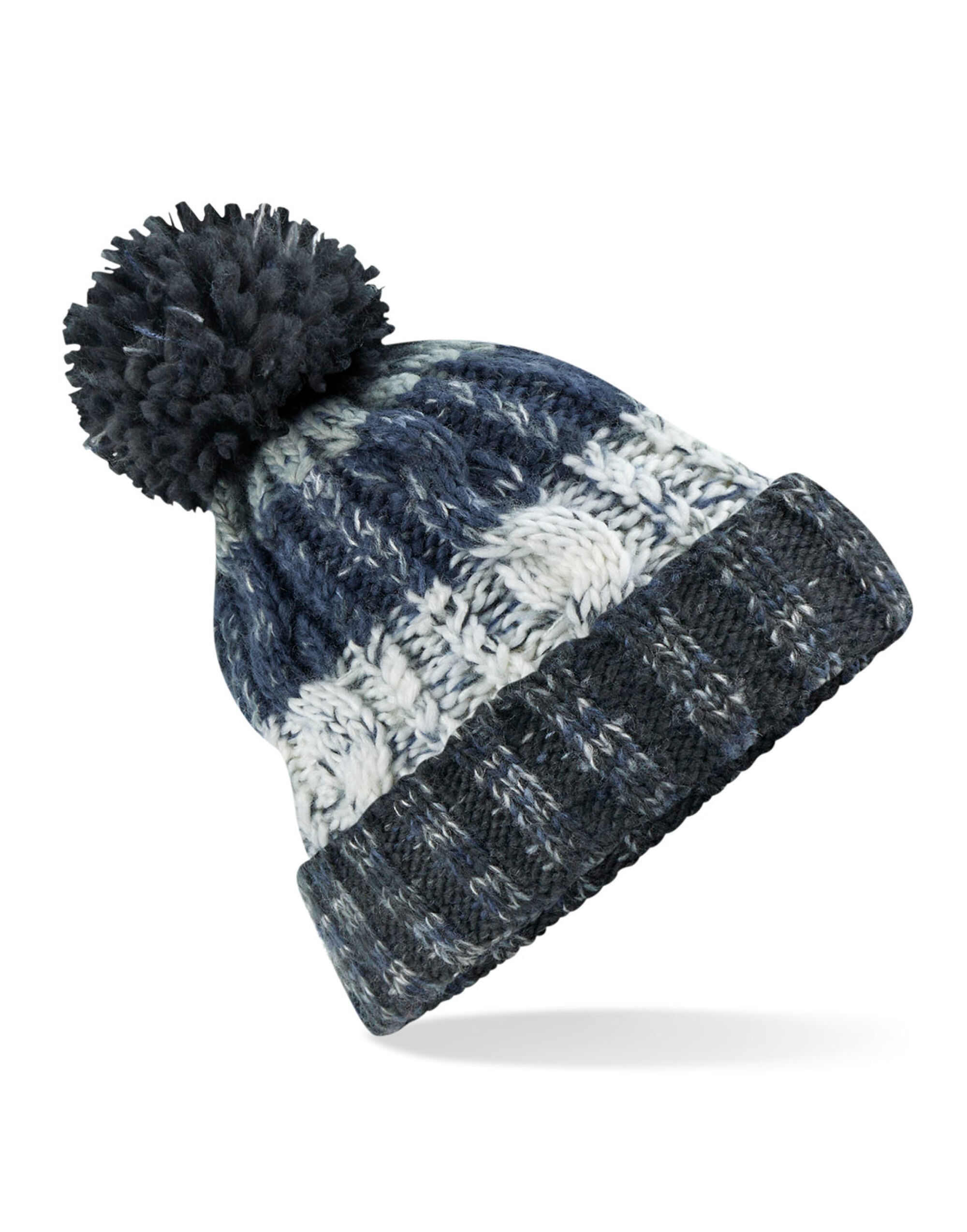 B486 Corkscrew Pom Pom Beanie Arctic Dawn