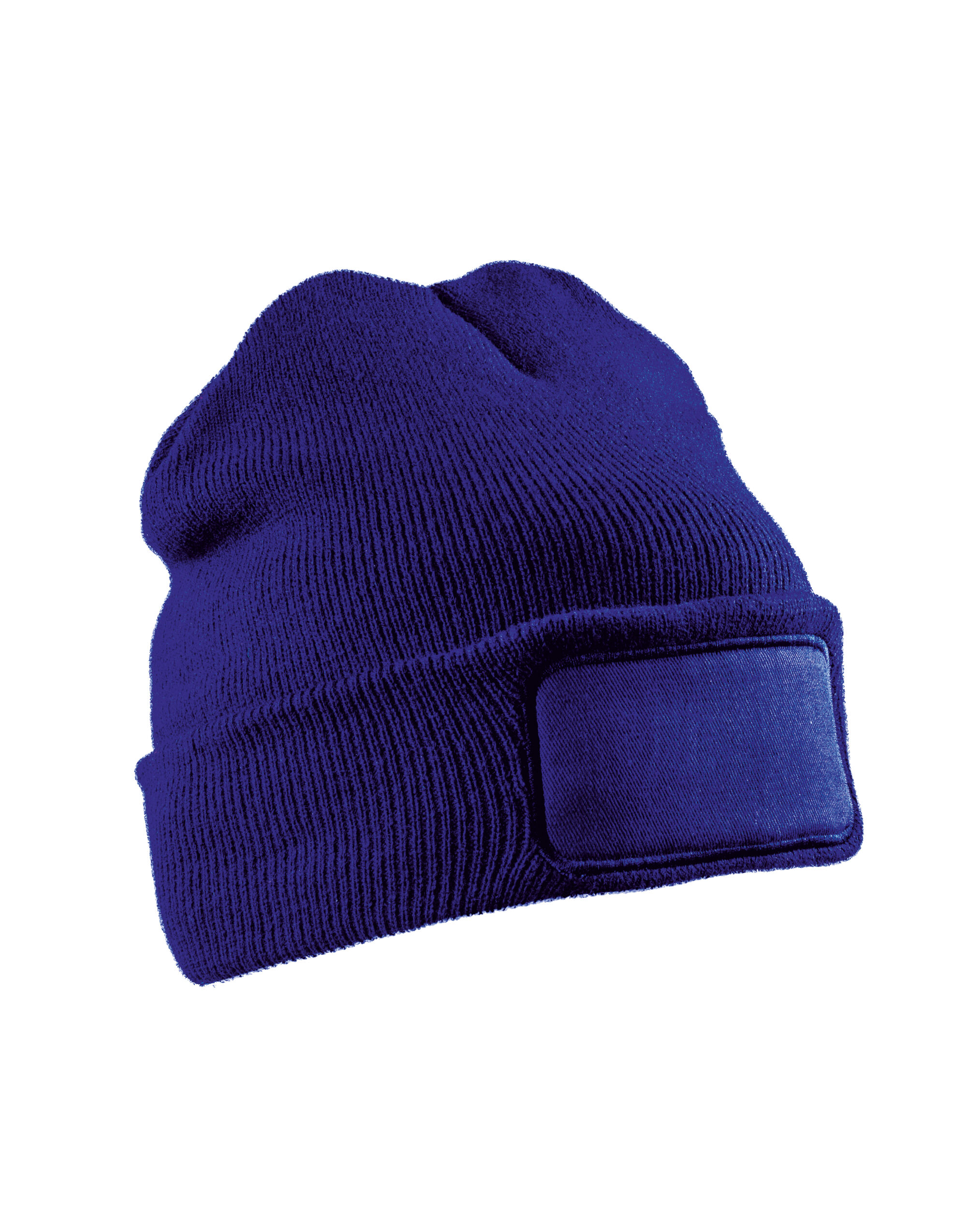 RC927X Recycled Double Knit Printers Beanie Royal Blue