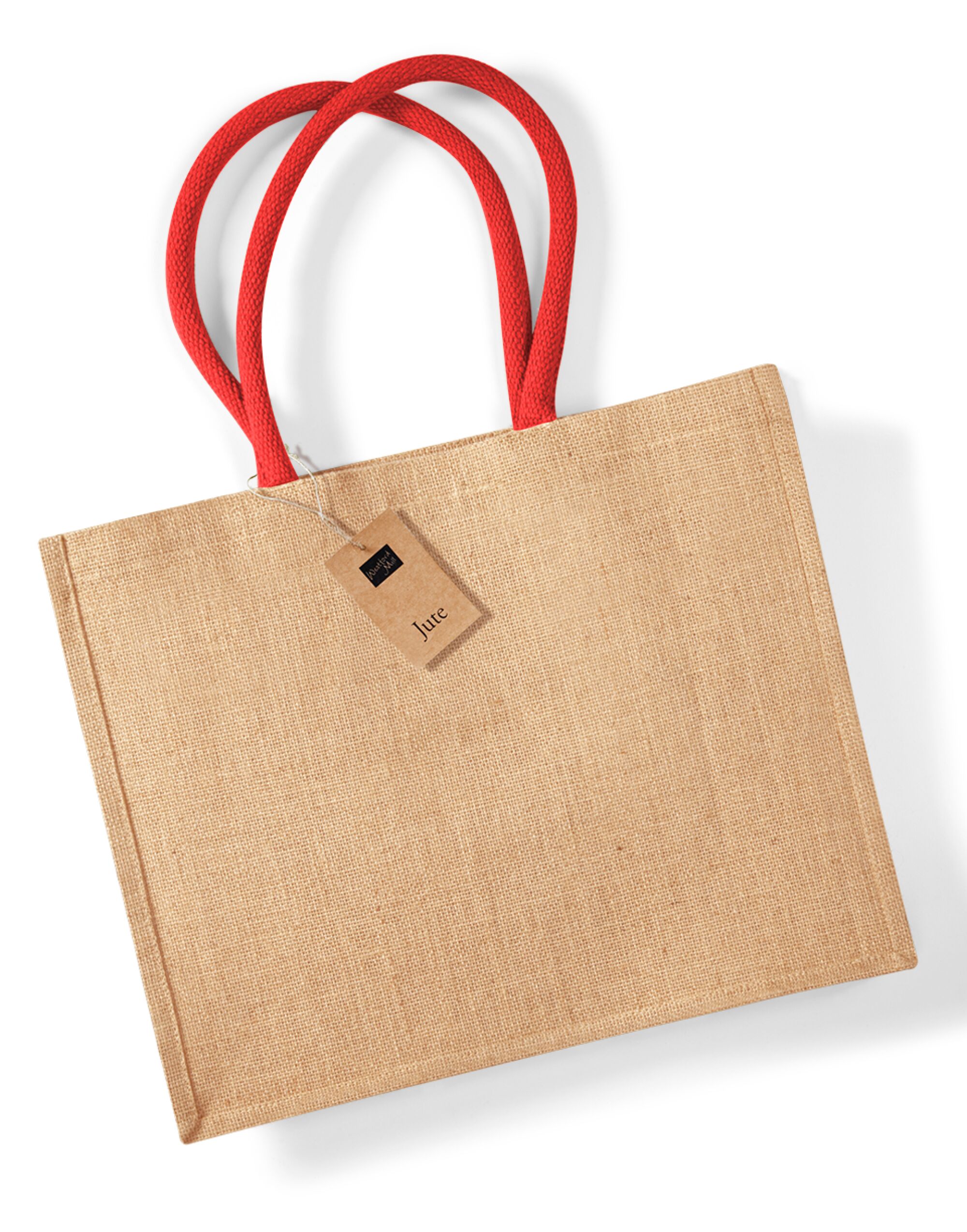 W407 Jute Classic Shopper Natural/Bright Red