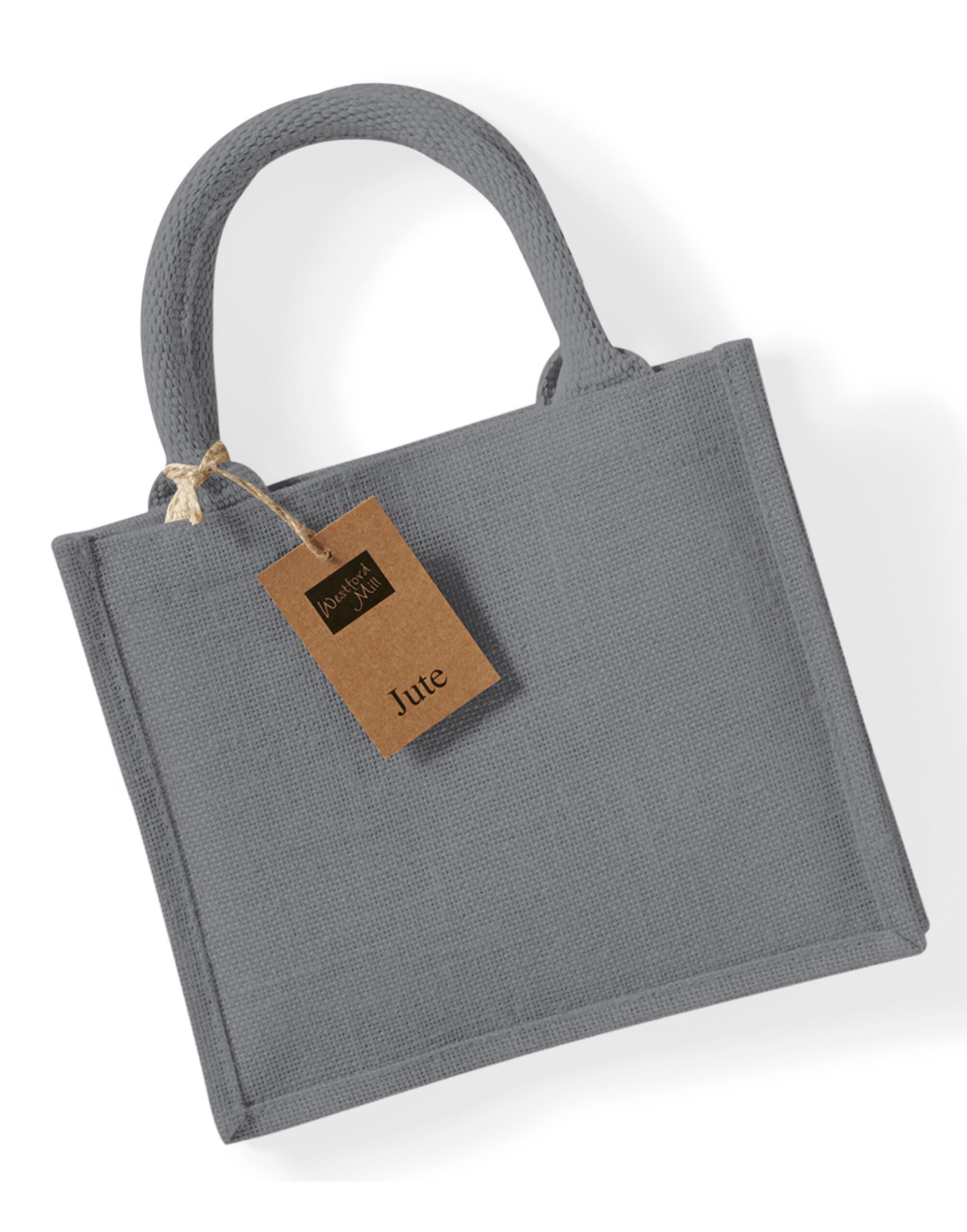 W412 Jute Mini Gift Bag Graphite Grey/Graphite Grey