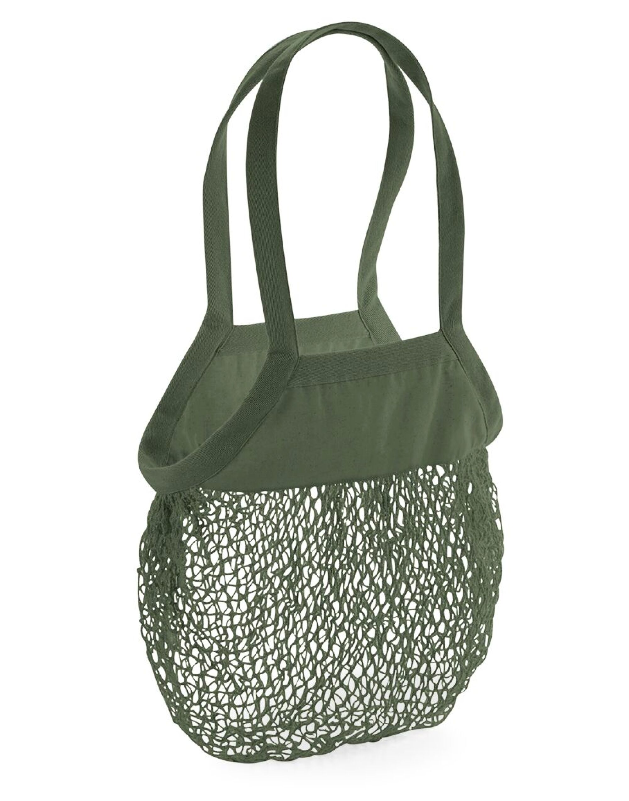 W150 Organic Cotton Mesh Grocery Bag Olive Green