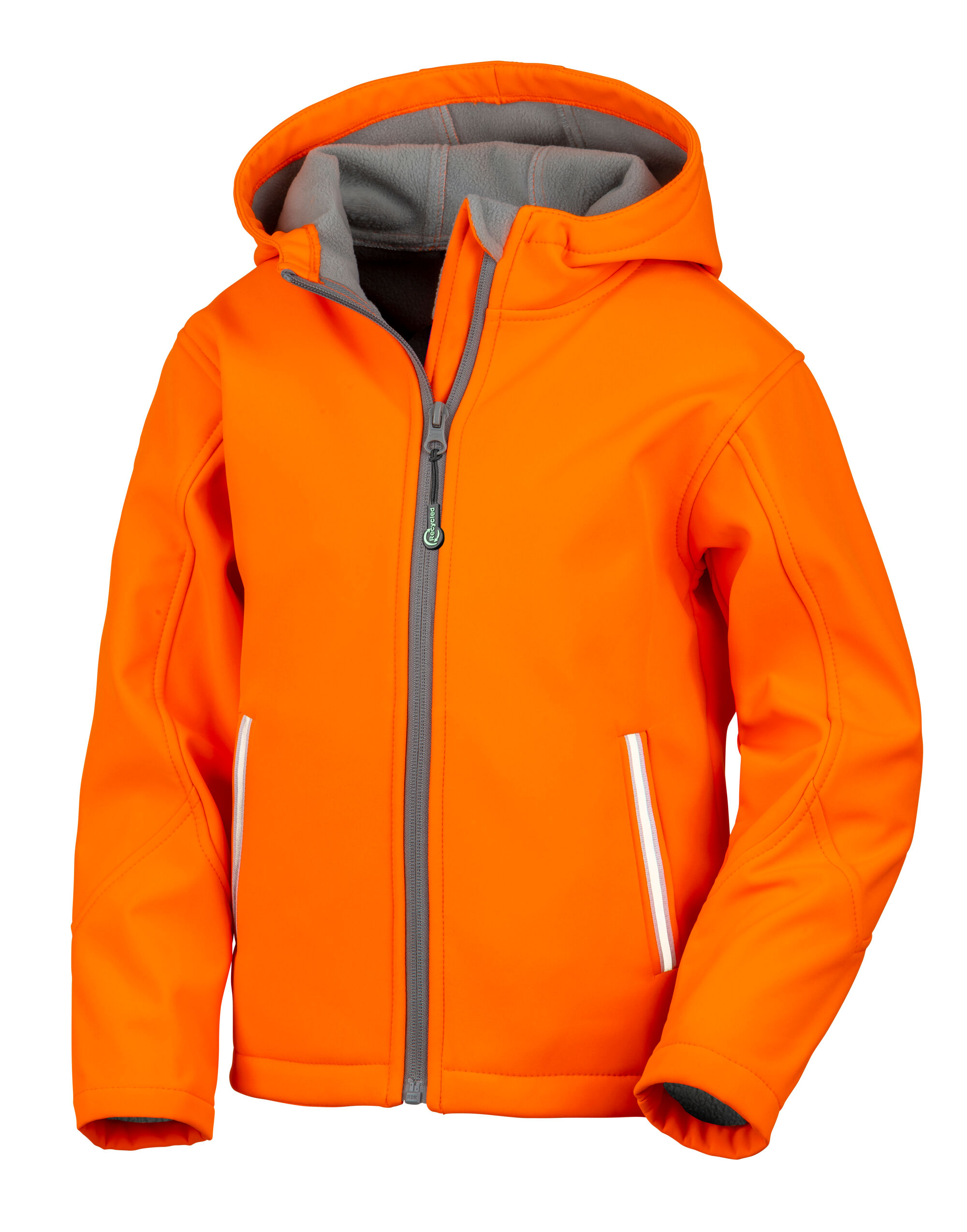 R224JY Junior TX Performance Hooded Softshell Neon Orange