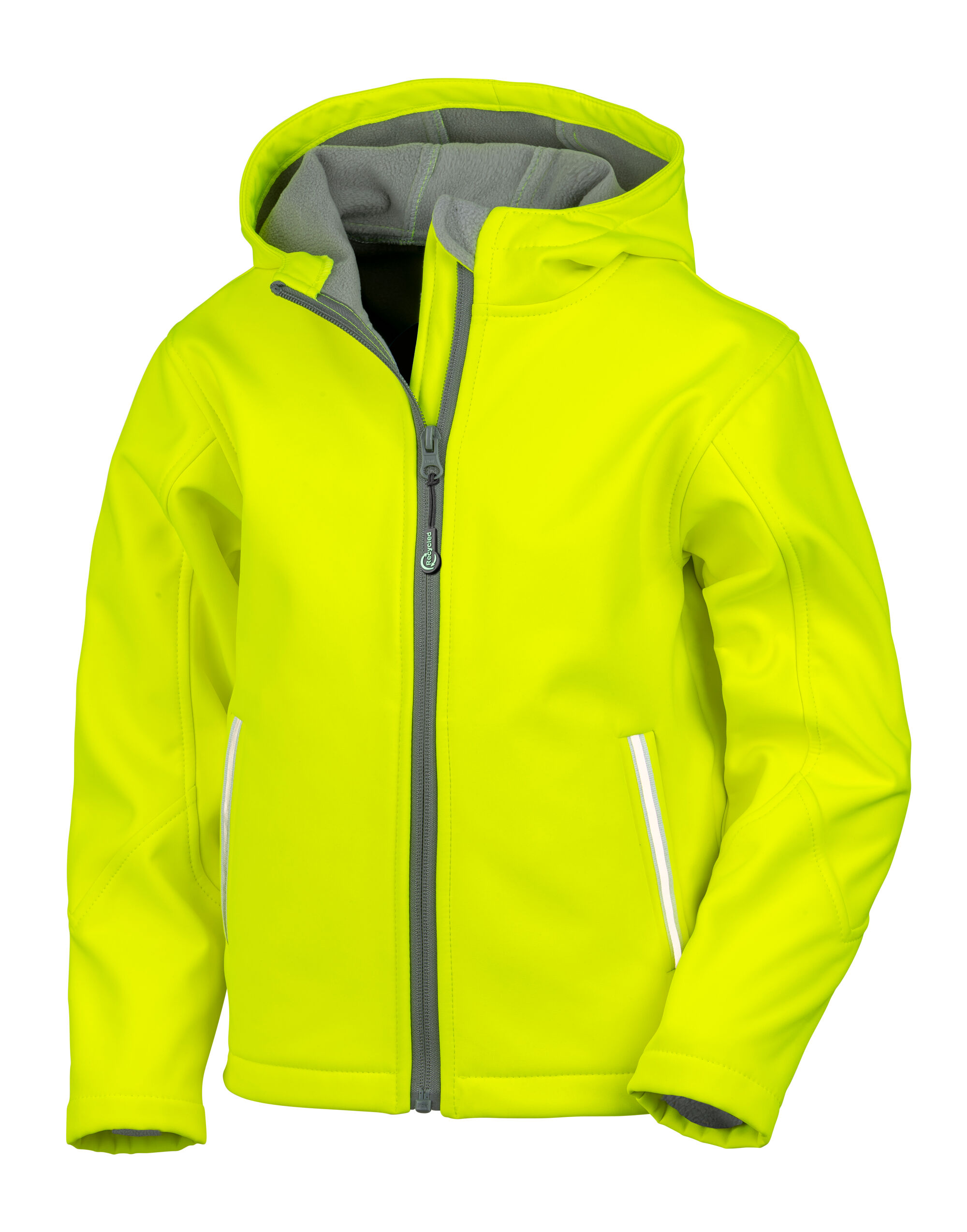 R224JY Junior TX Performance Hooded Softshell Neon Yellow