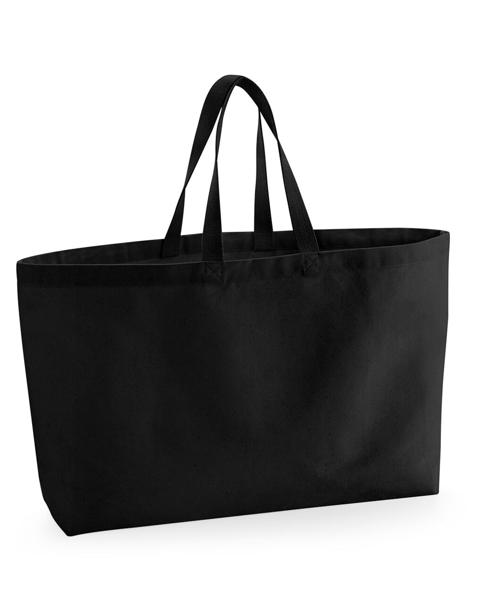 W696 Oversized Canvas Tote Bag Black