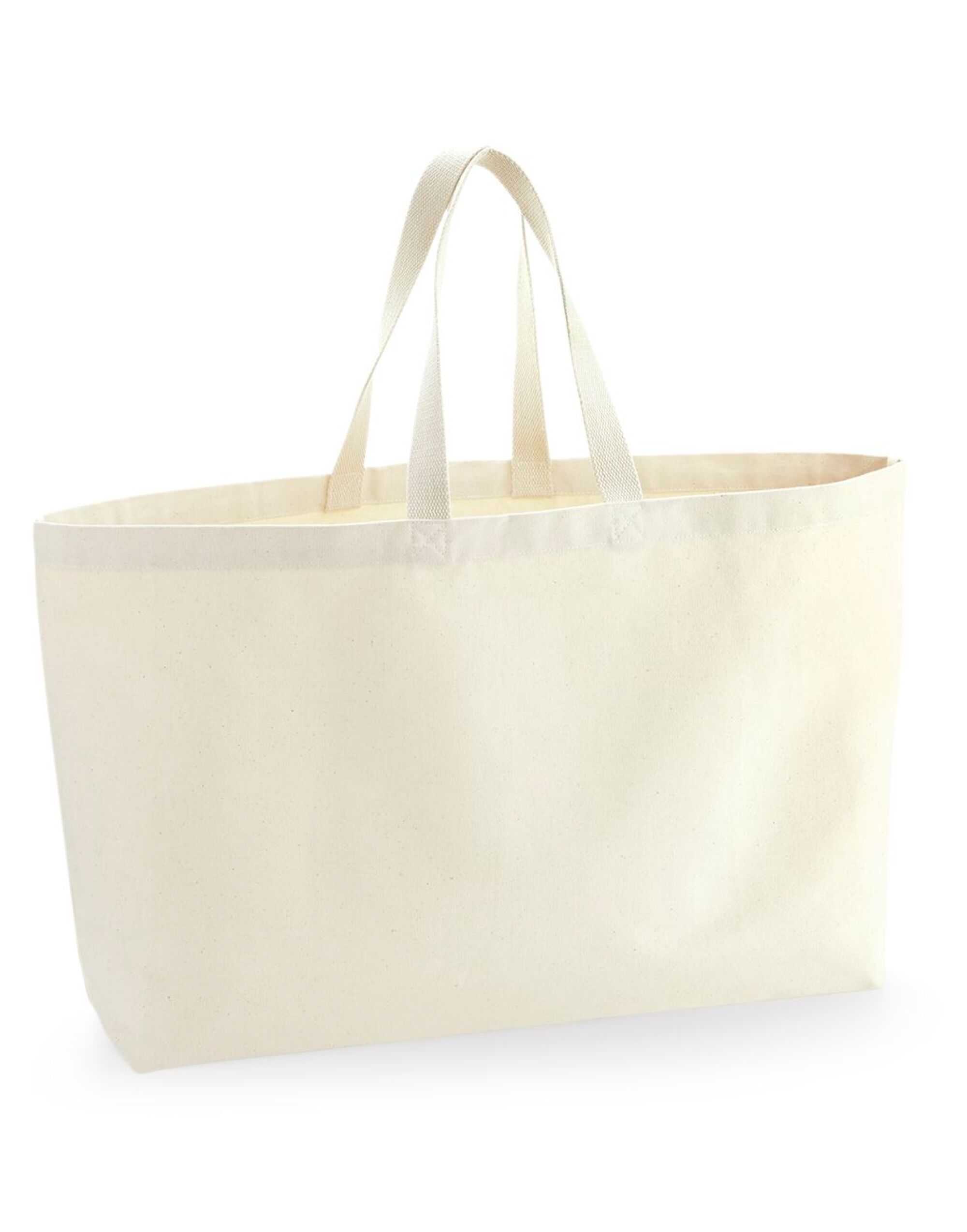 W696 Oversized Canvas Tote Bag Natural