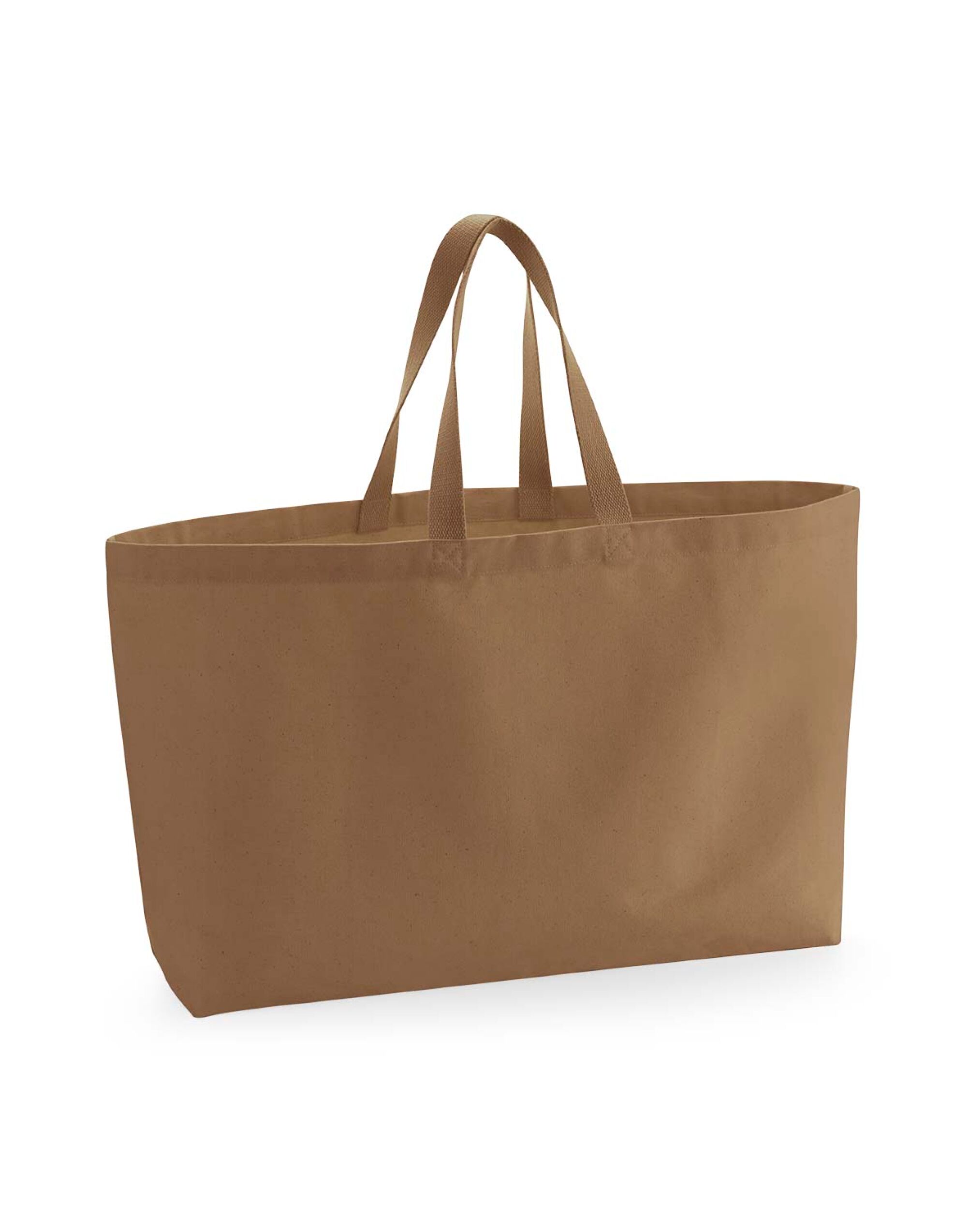 W696 Oversized Canvas Tote Bag Caramel