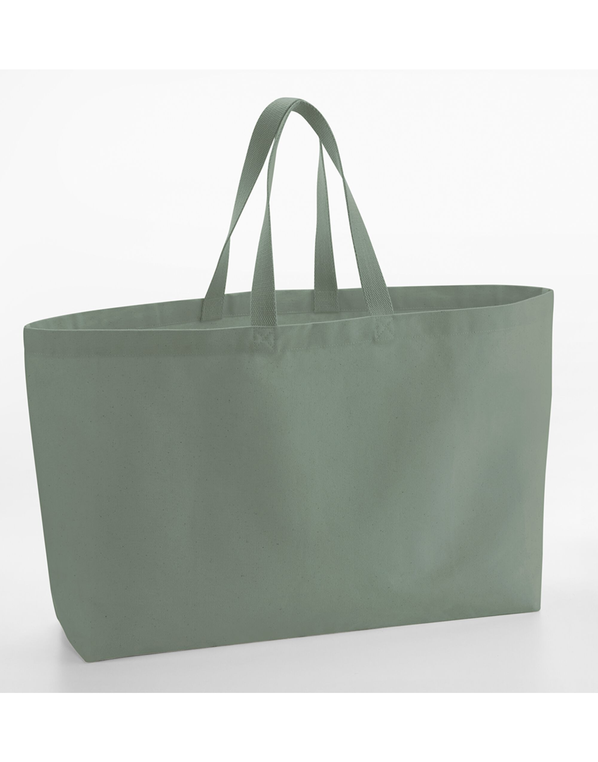 W696 Oversized Canvas Tote Bag Dusty Green