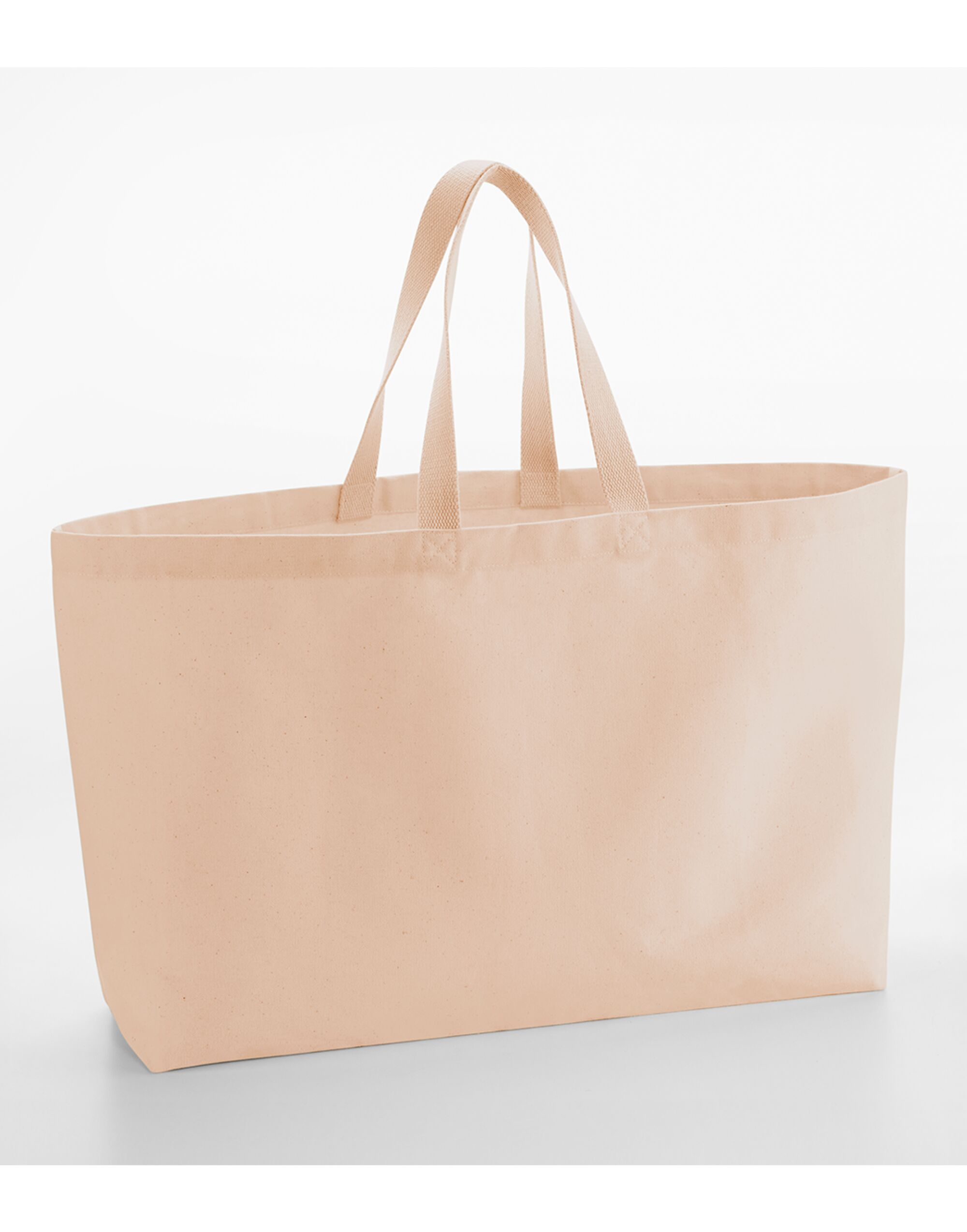 W696 Oversized Canvas Tote Bag Peach