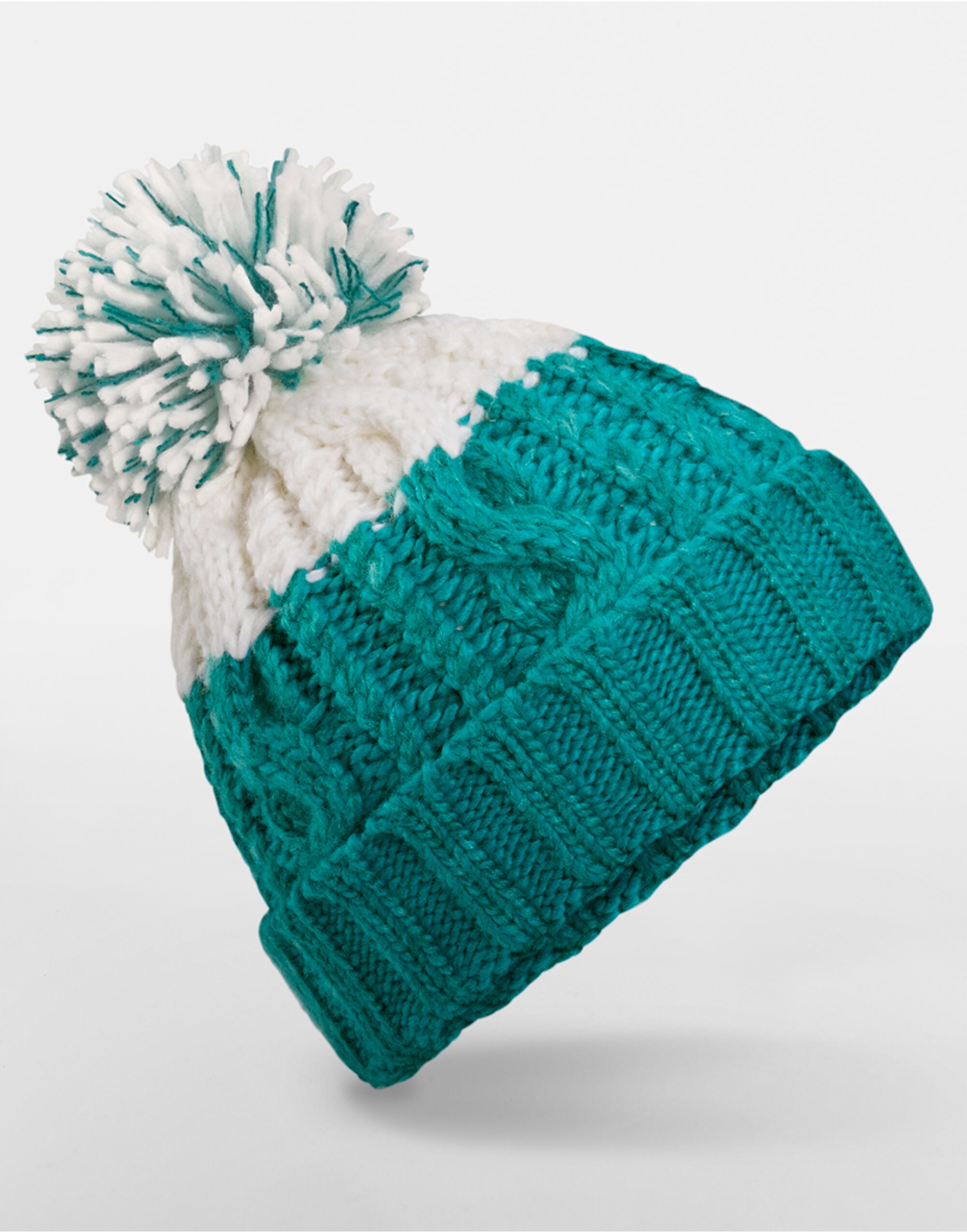 B437 Apres Beanie Emerald/Soft White