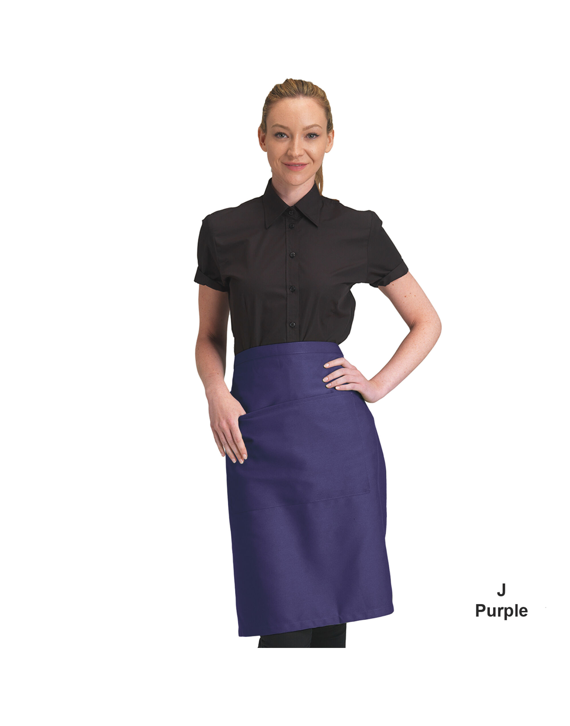 DP110 Recycled Waist Apron With Pocket Purple