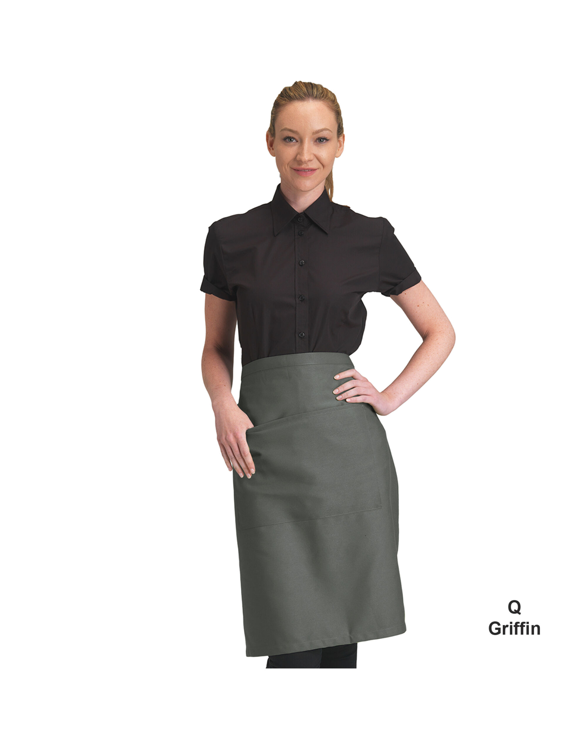 DP110 Recycled Waist Apron With Pocket Griffin Grey