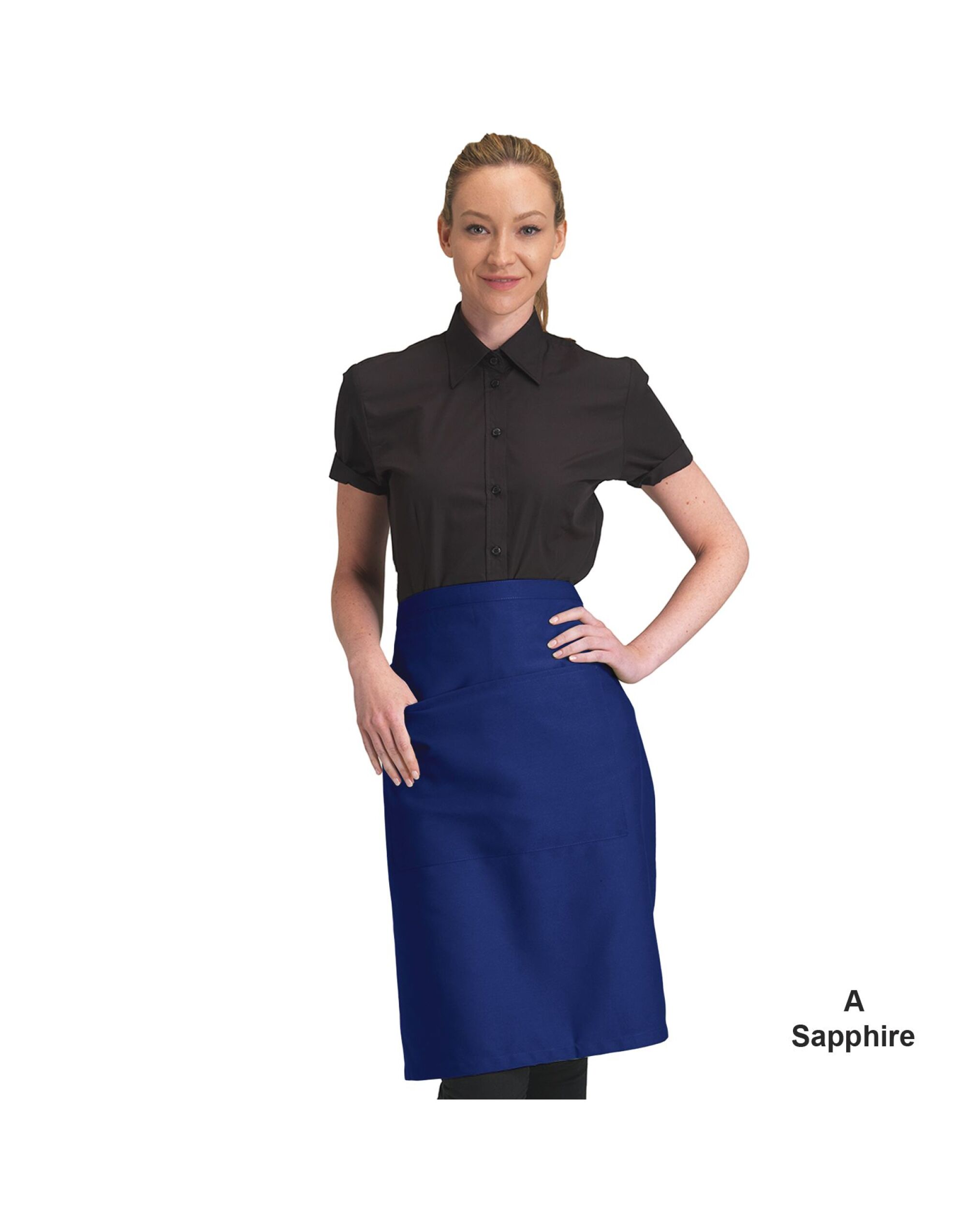 DP110 Recycled Waist Apron With Pocket Royal Blue