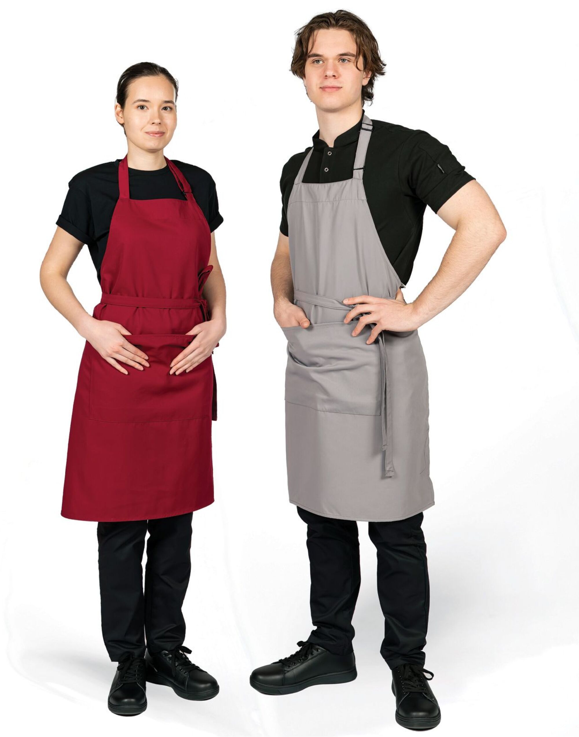DP210 Recycled Bib Apron With Pocket Griffin Grey