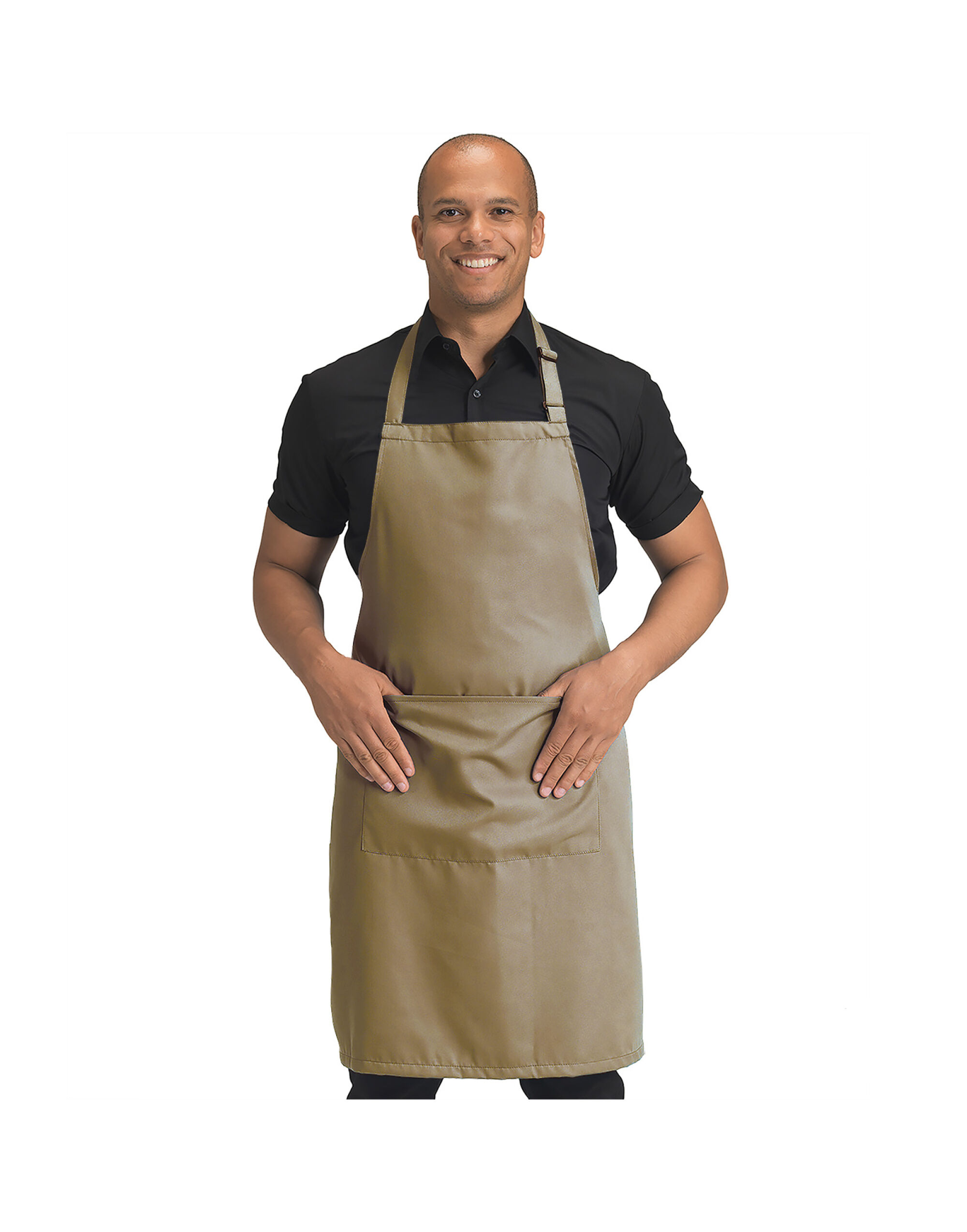 DP210 Recycled Bib Apron With Pocket Biscuit
