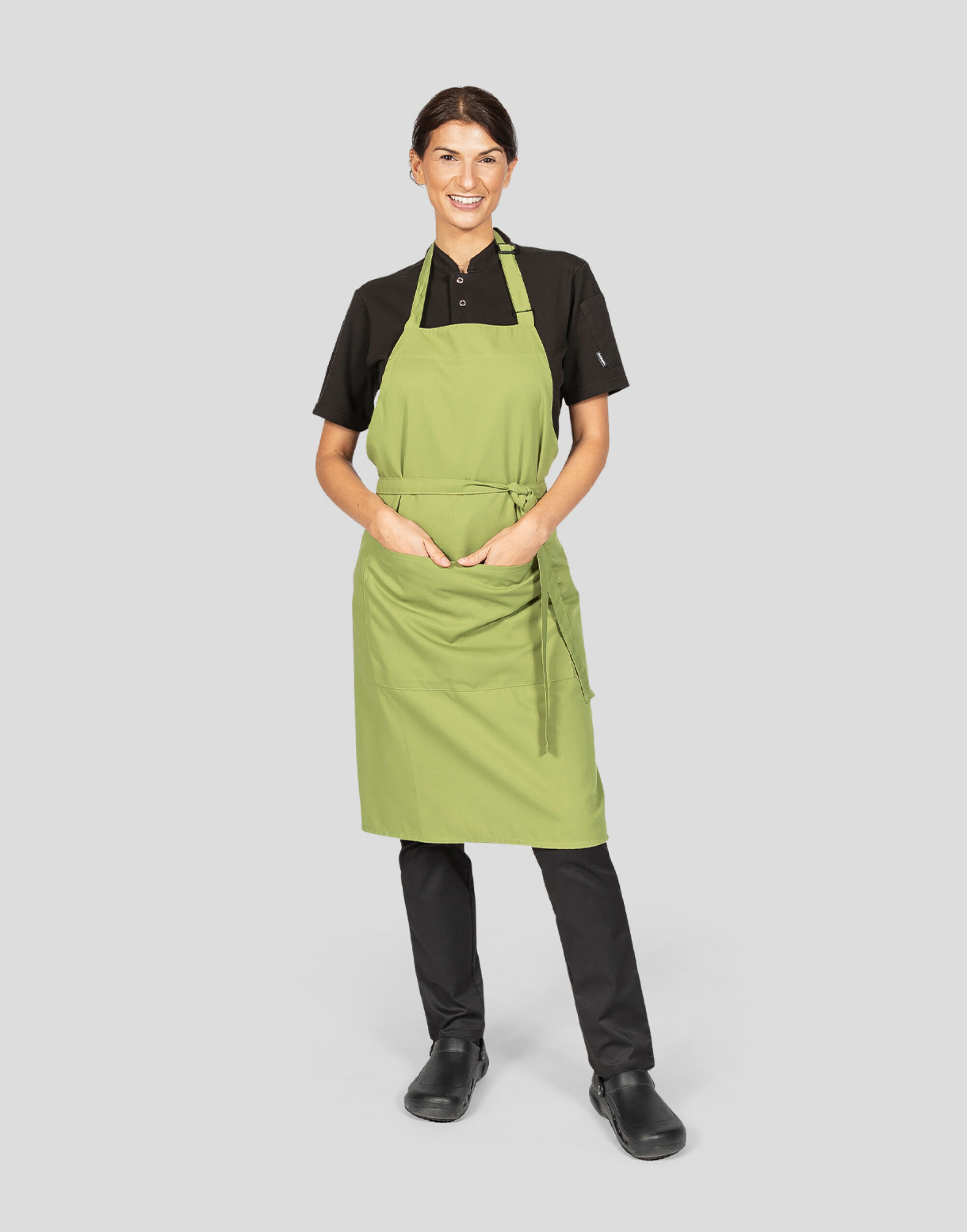 DP210 Recycled Bib Apron With Pocket Light Olive