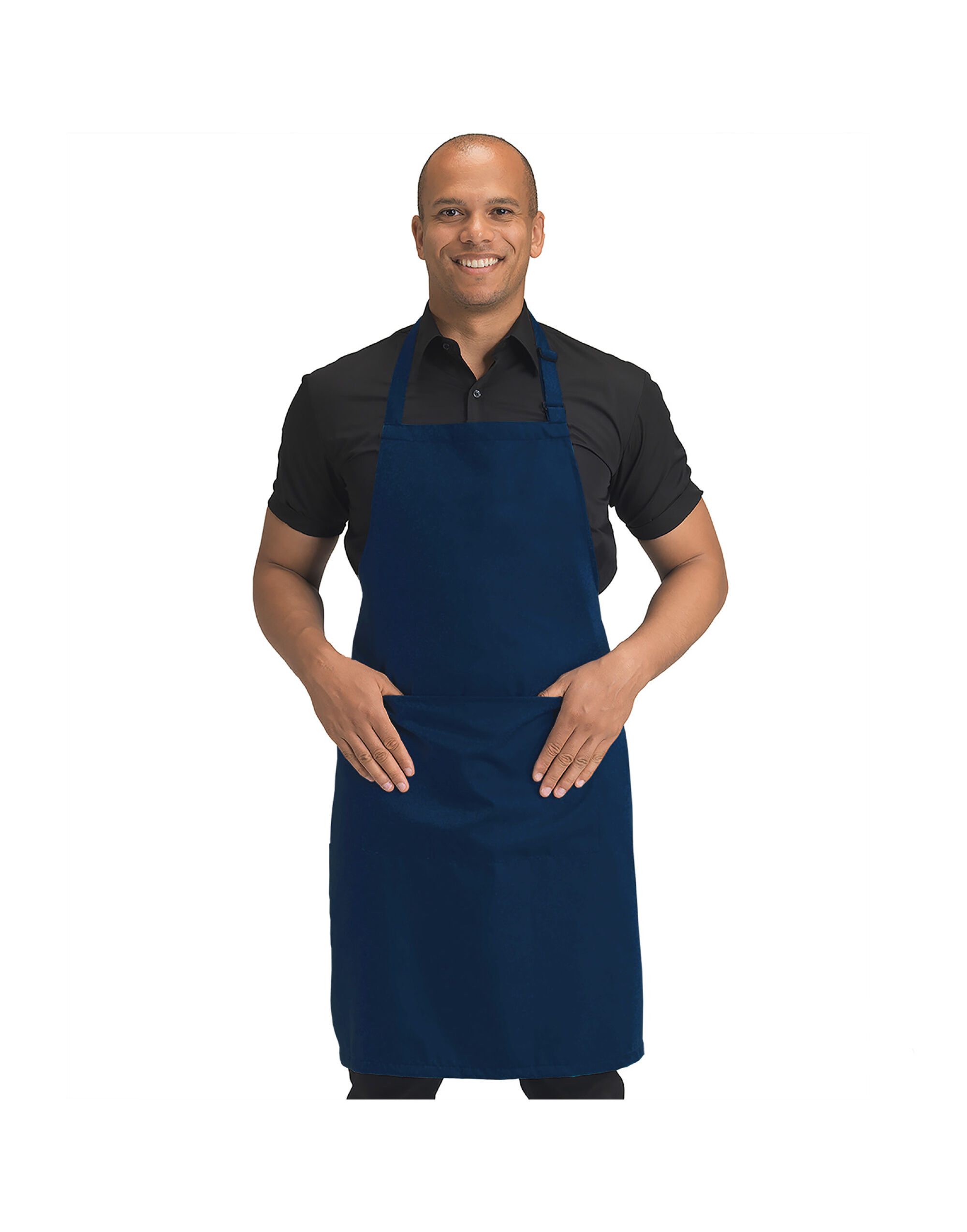 DP210 Recycled Bib Apron With Pocket Navy