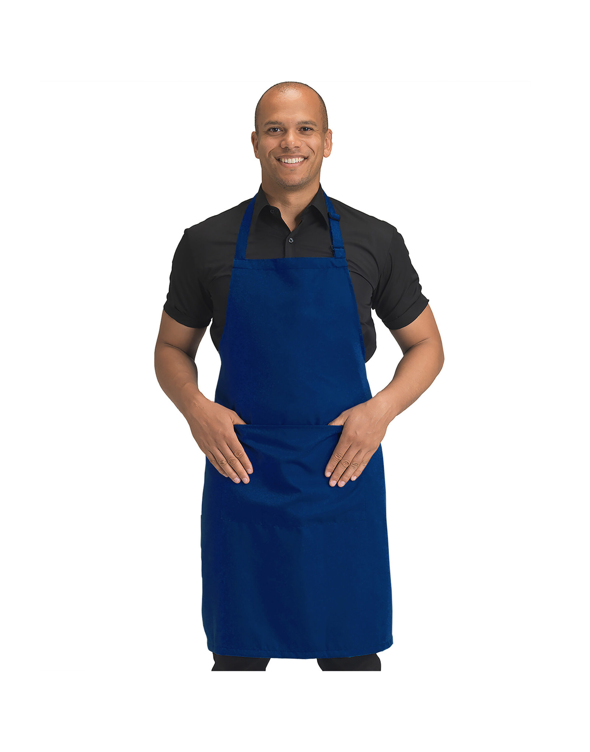 DP210 Recycled Bib Apron With Pocket Royal Blue