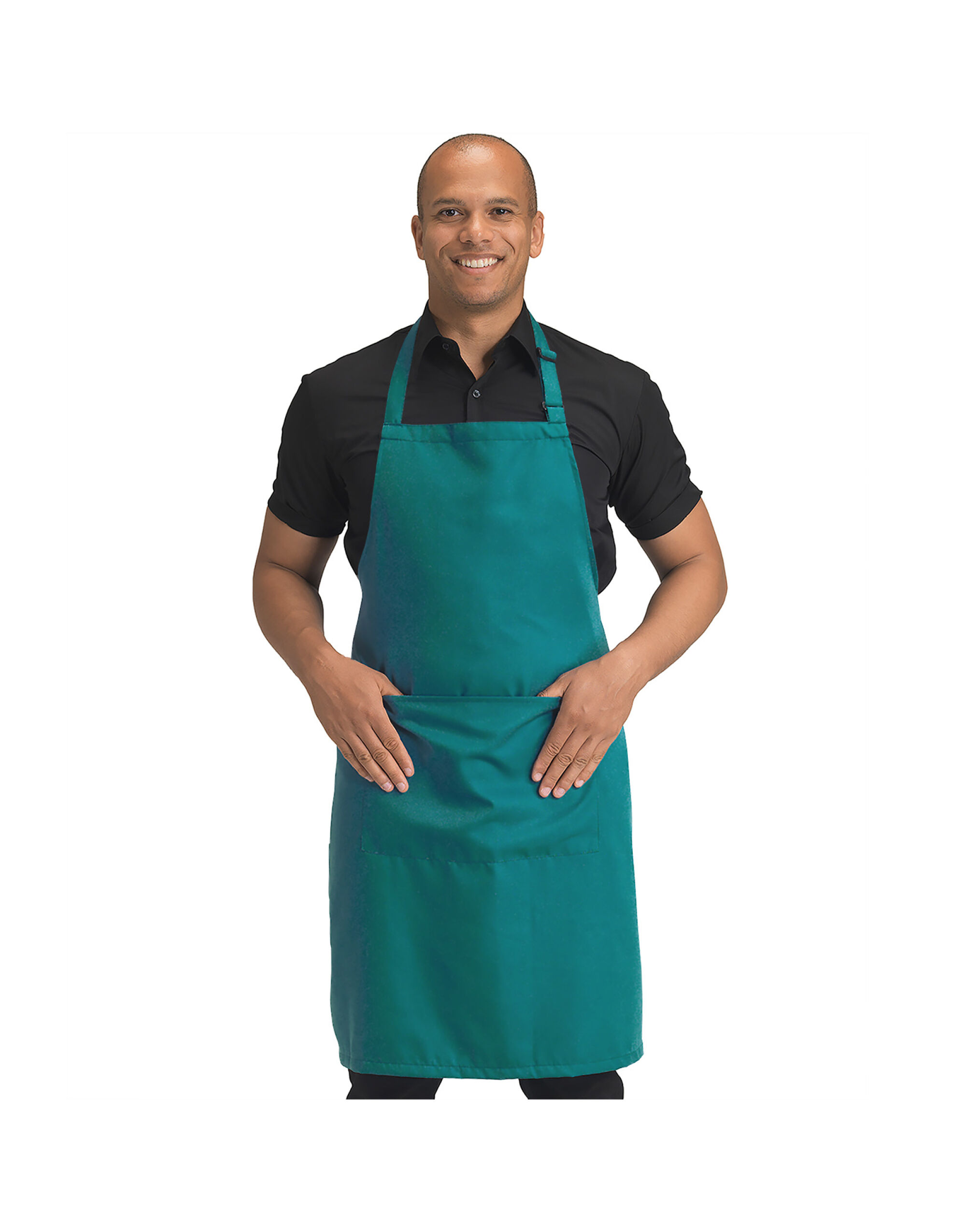 DP210 Recycled Bib Apron With Pocket Sea Grass