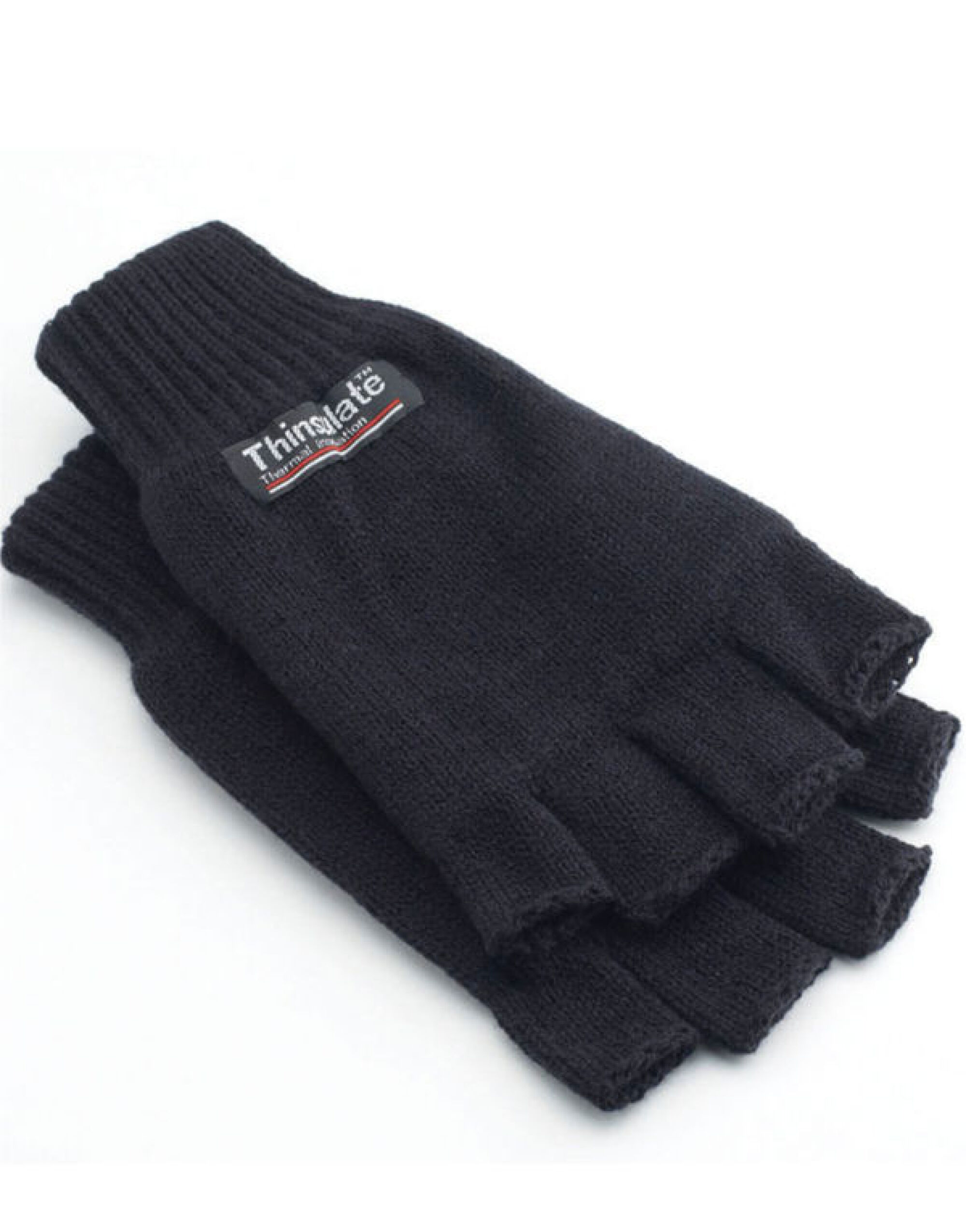 WN783 3M Thinsulate™ Half Finger Gloves Black