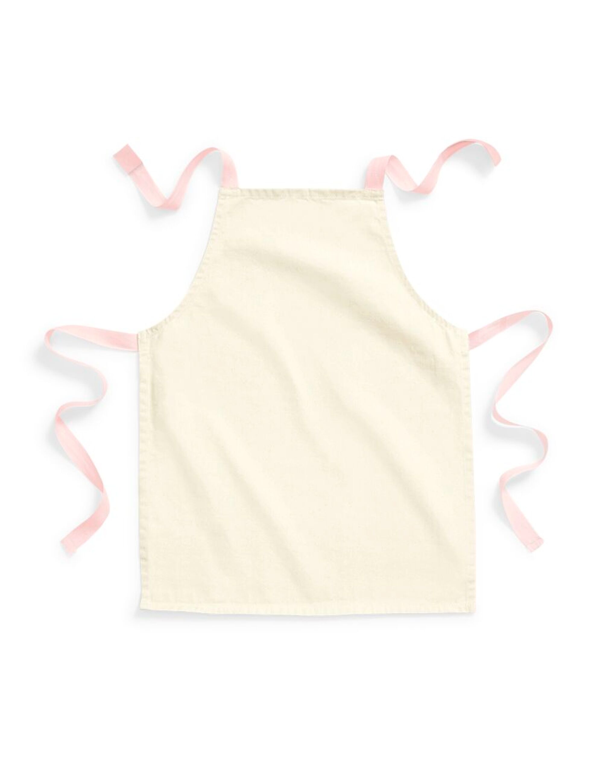 W362 FairTrade Cotton Junior Apron Natural/Pastel Pink