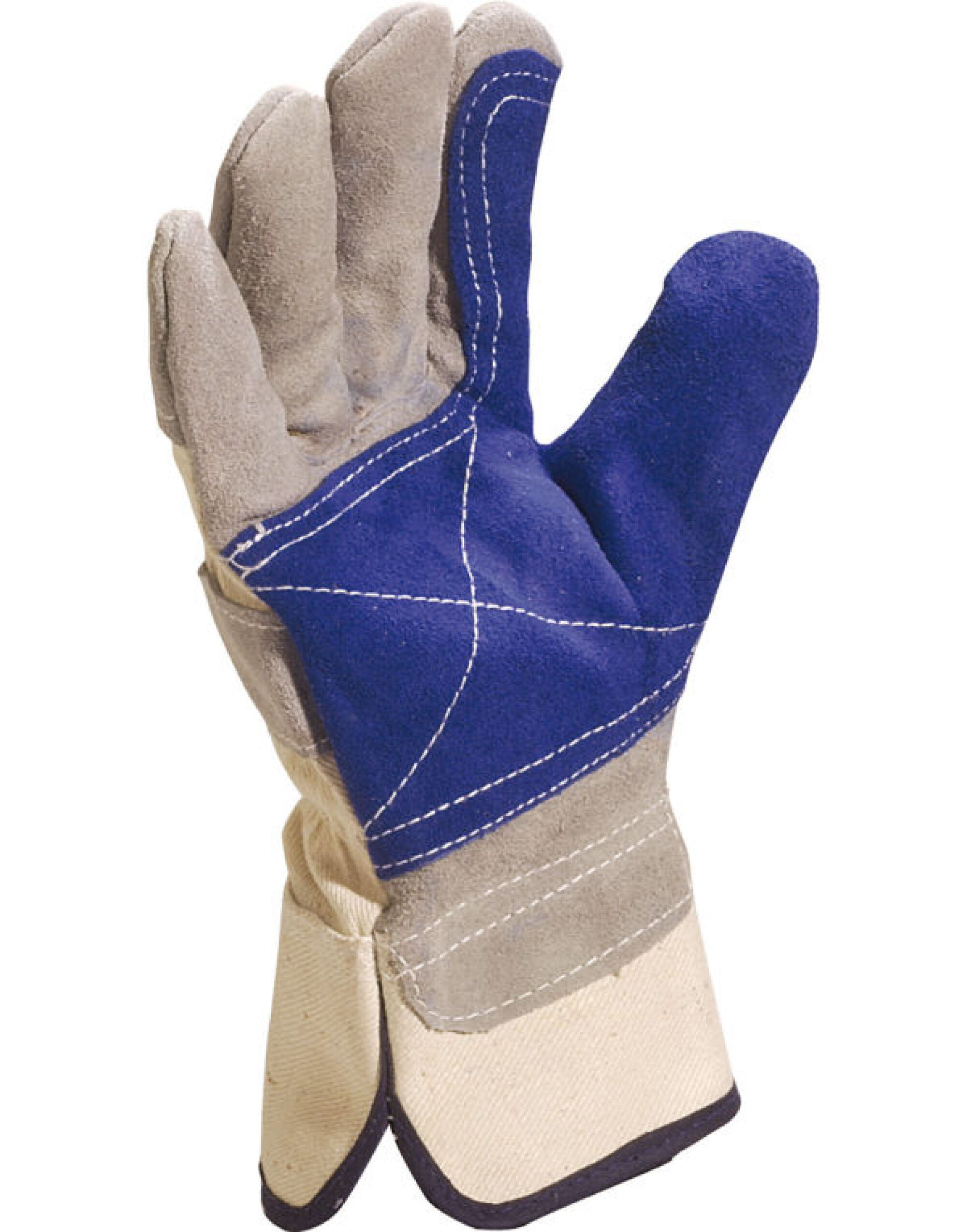 DS202RP Cowhide Split Leather Gloves Blue/Grey