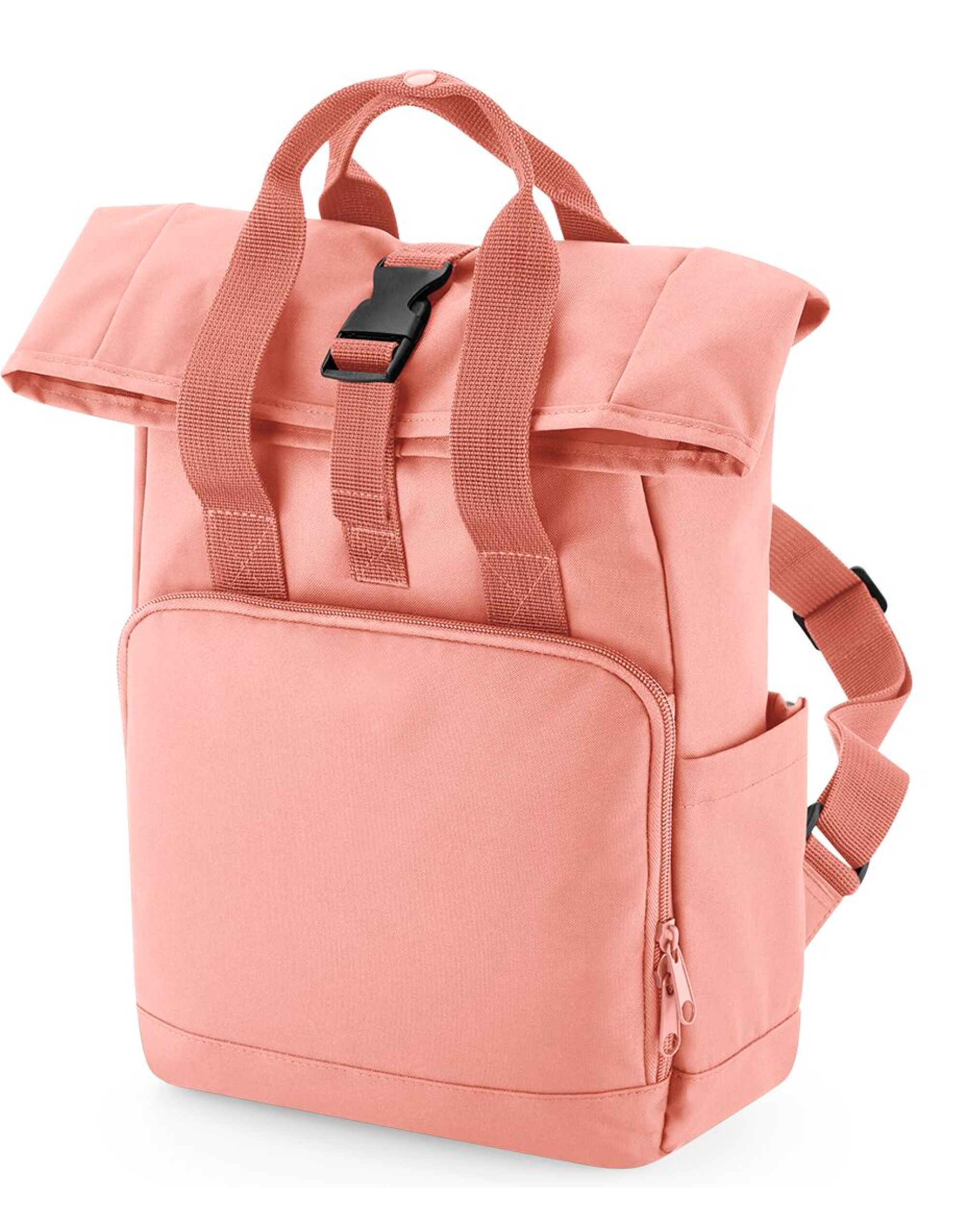 BG118S Recycled Mini Twin Handle Roll-Top Backpack Blush Pink