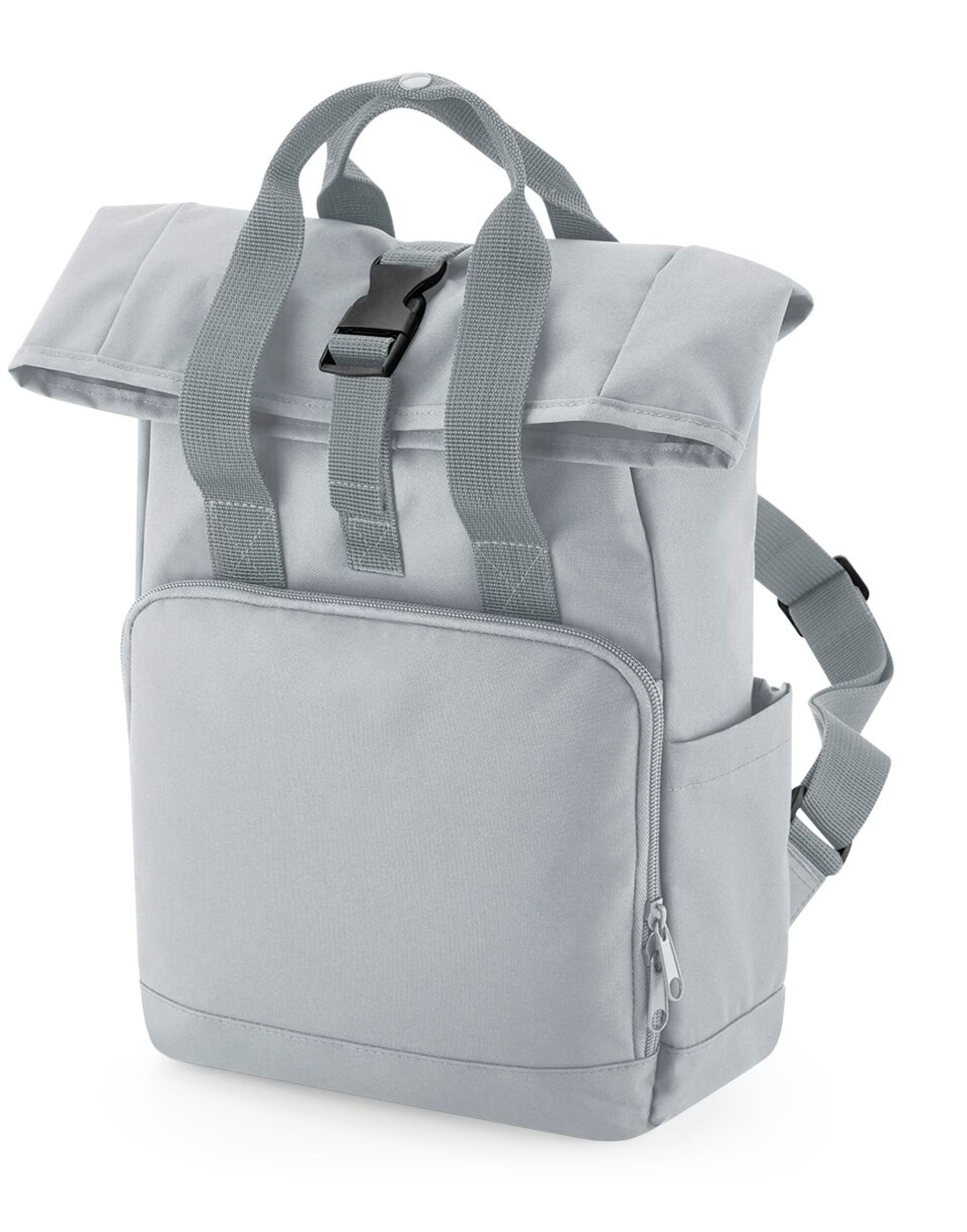 BG118S Recycled Mini Twin Handle Roll-Top Backpack Light Grey
