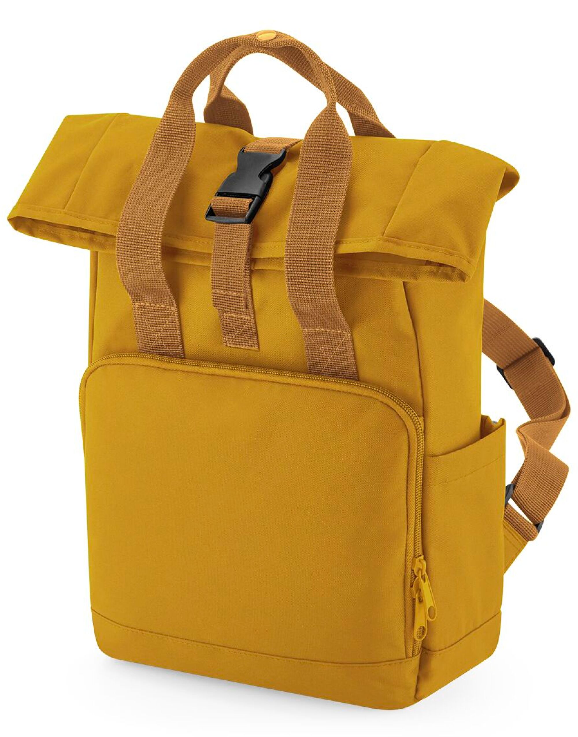 BG118S Recycled Mini Twin Handle Roll-Top Backpack Mustard