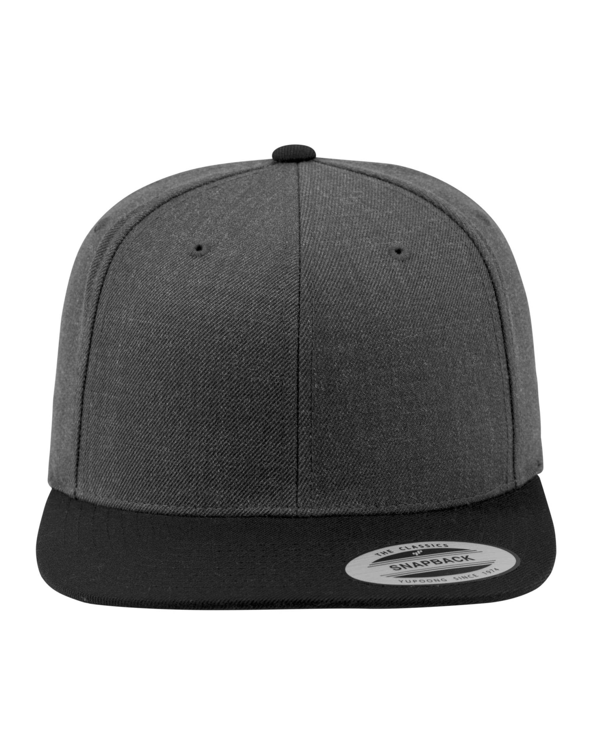 6089MT Two Tone Classic Snapback Cap Charcoal/Black