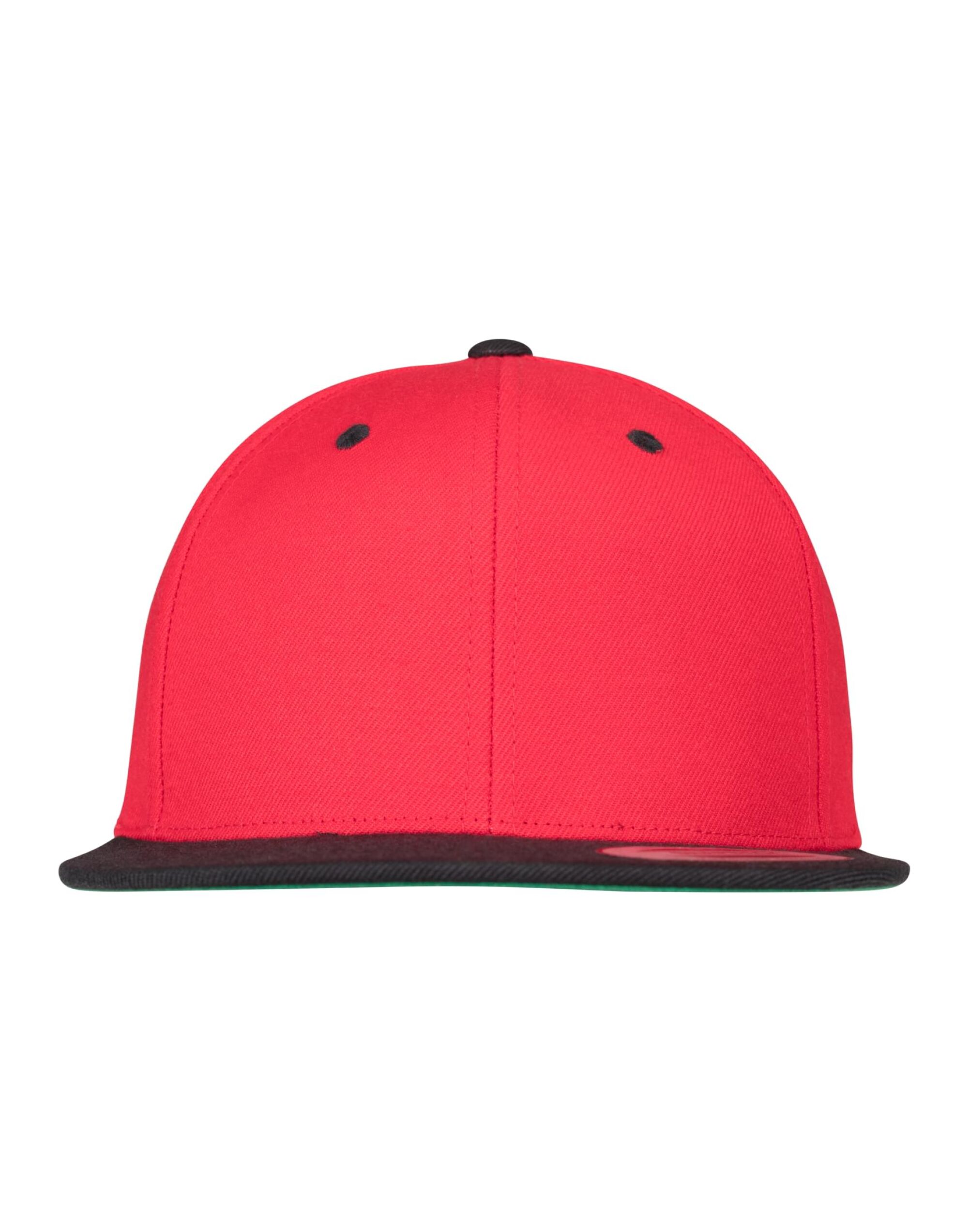 6089MT Two Tone Classic Snapback Cap Red/Black