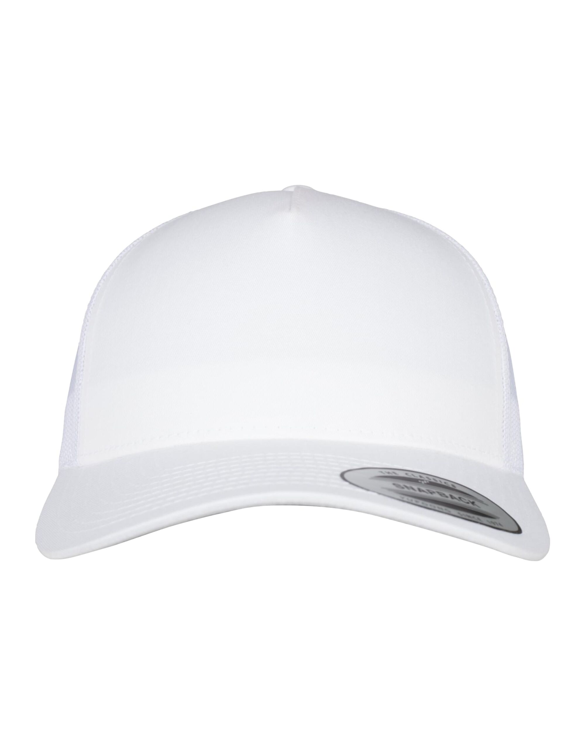 6506 5 Panel Retro Trucker Cap White