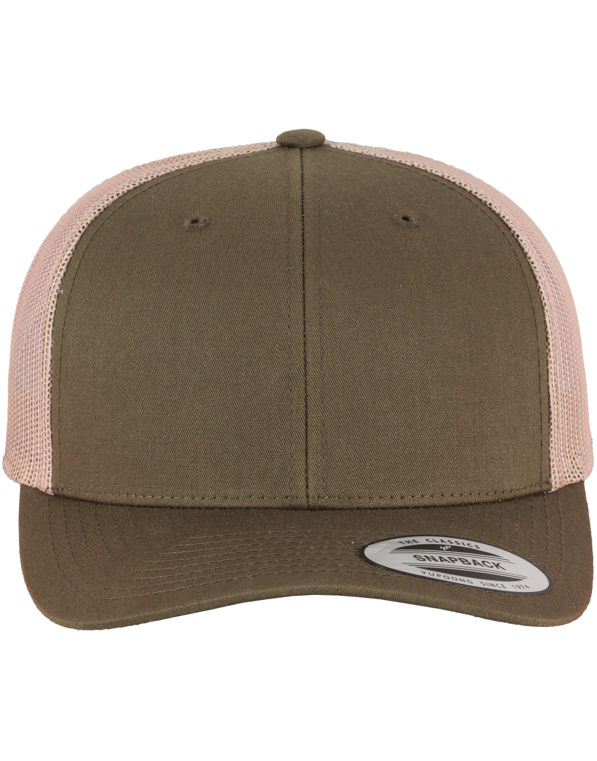 6606T Retro Trucker Two Tone Cap Moss Green/Khaki