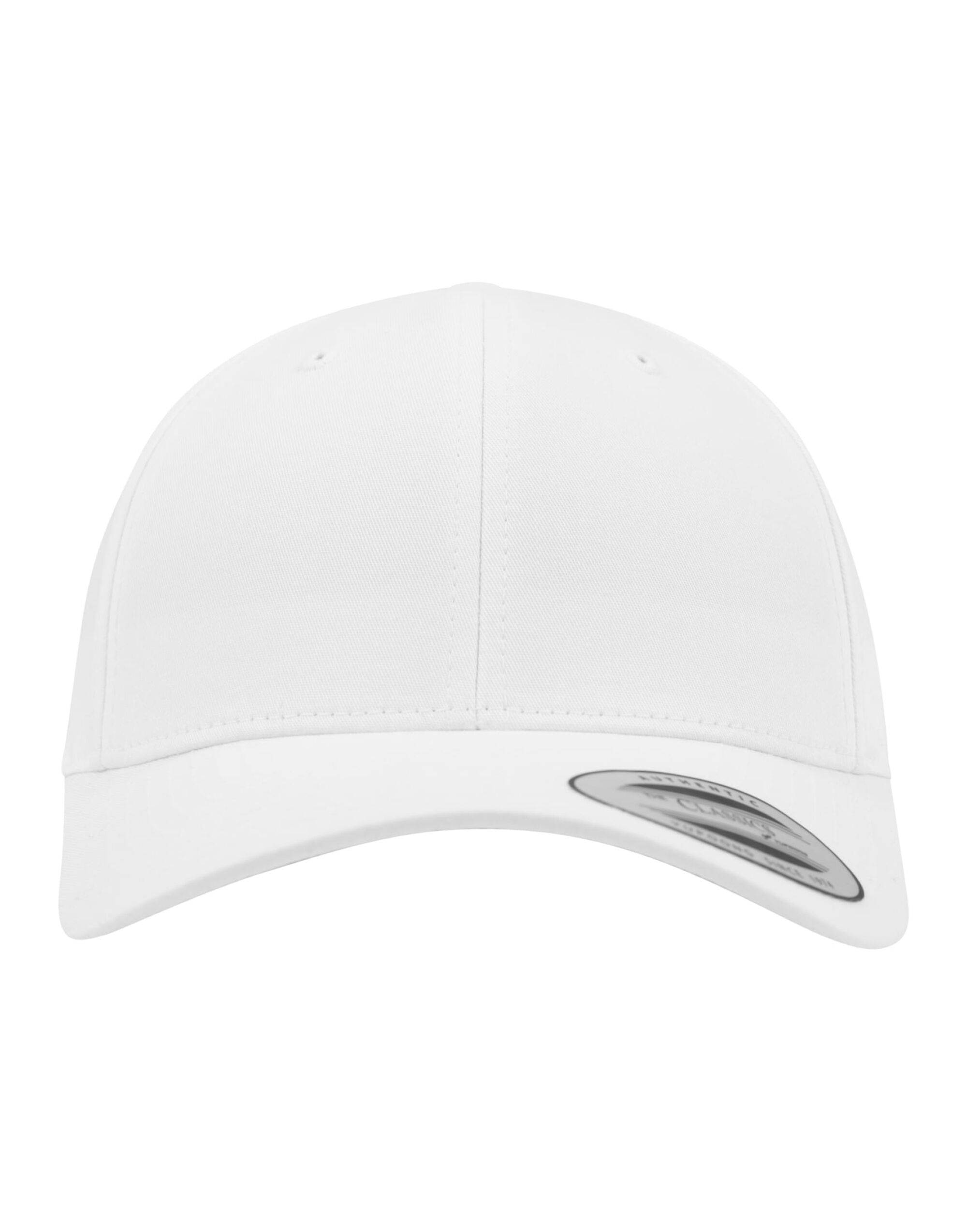 7706 Curved Classic Snapback Cap White