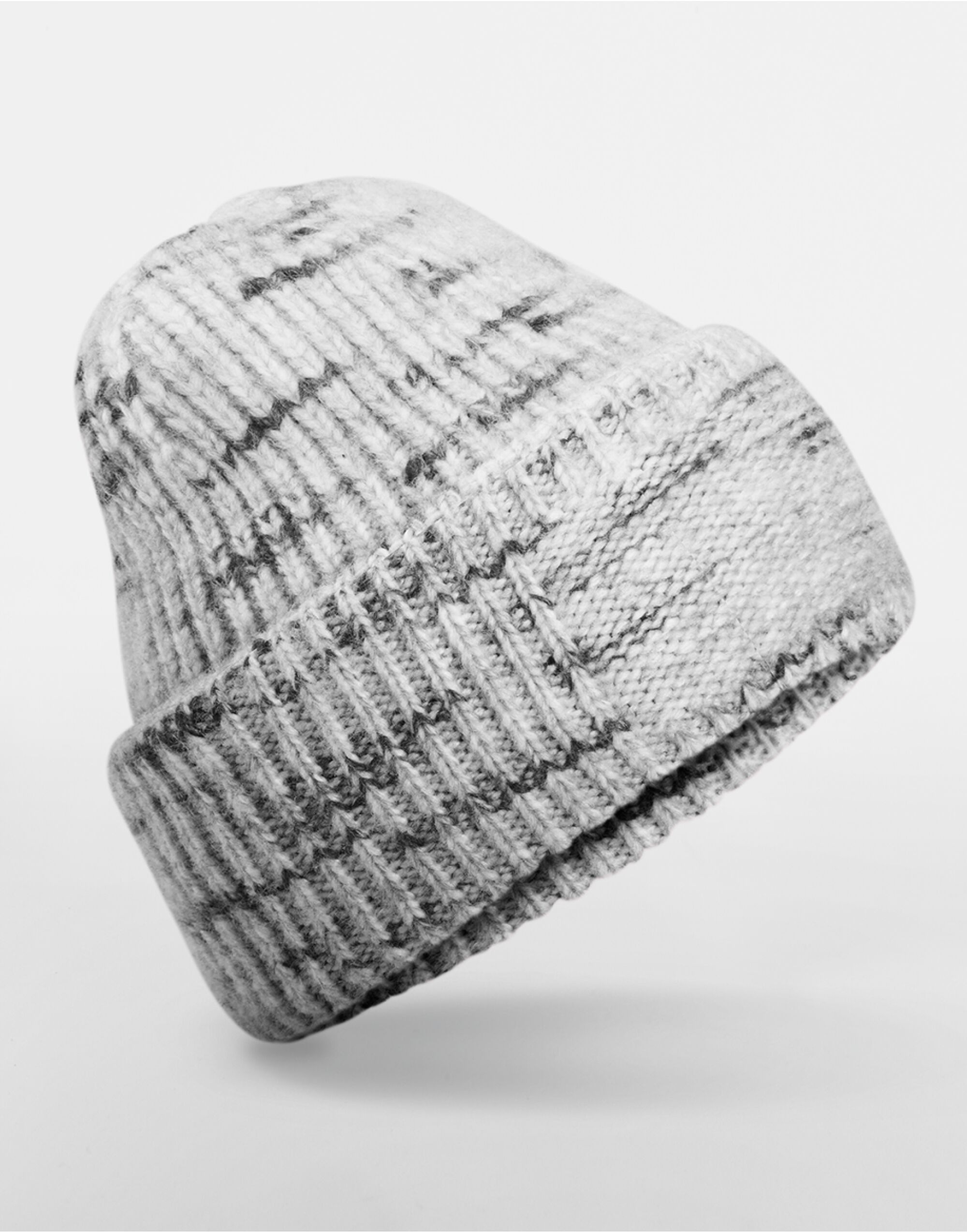 B330R Chunky Knitted Patch Beanie Cloudy Haze
