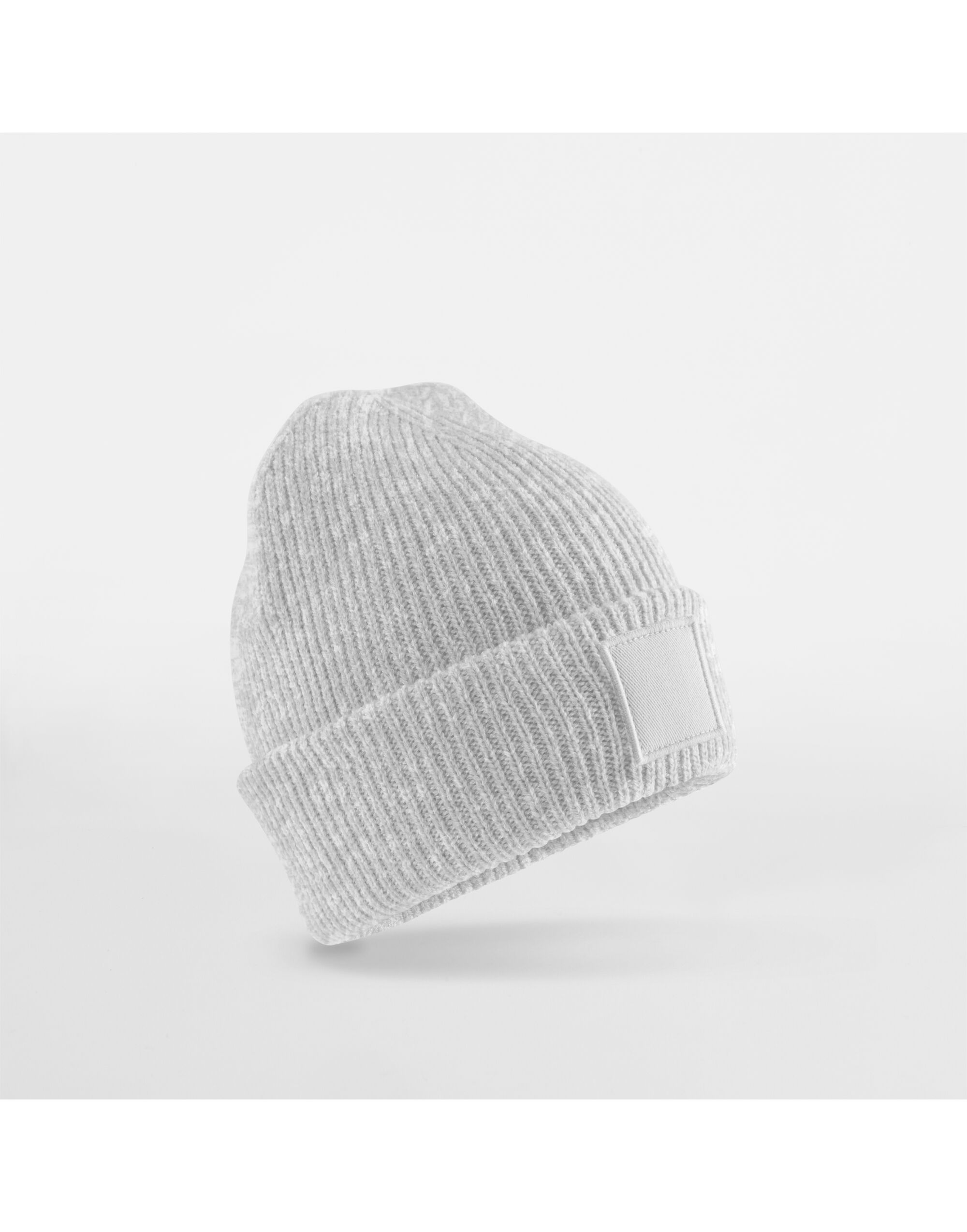 B336B Kids Cuff Tonal Patch Beanie Cloudy Grey