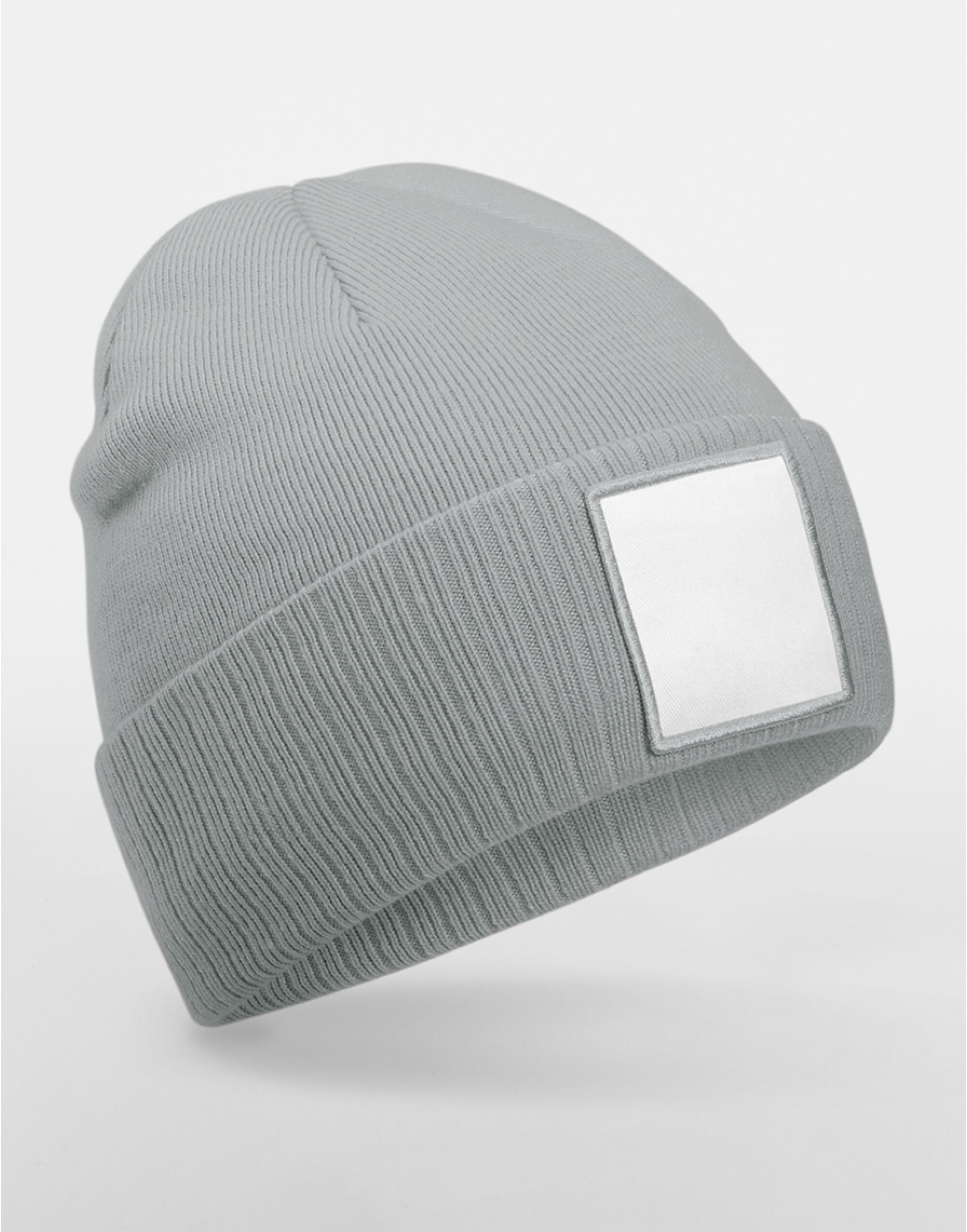 B337R Appliqué Patch Beanie Ash/White