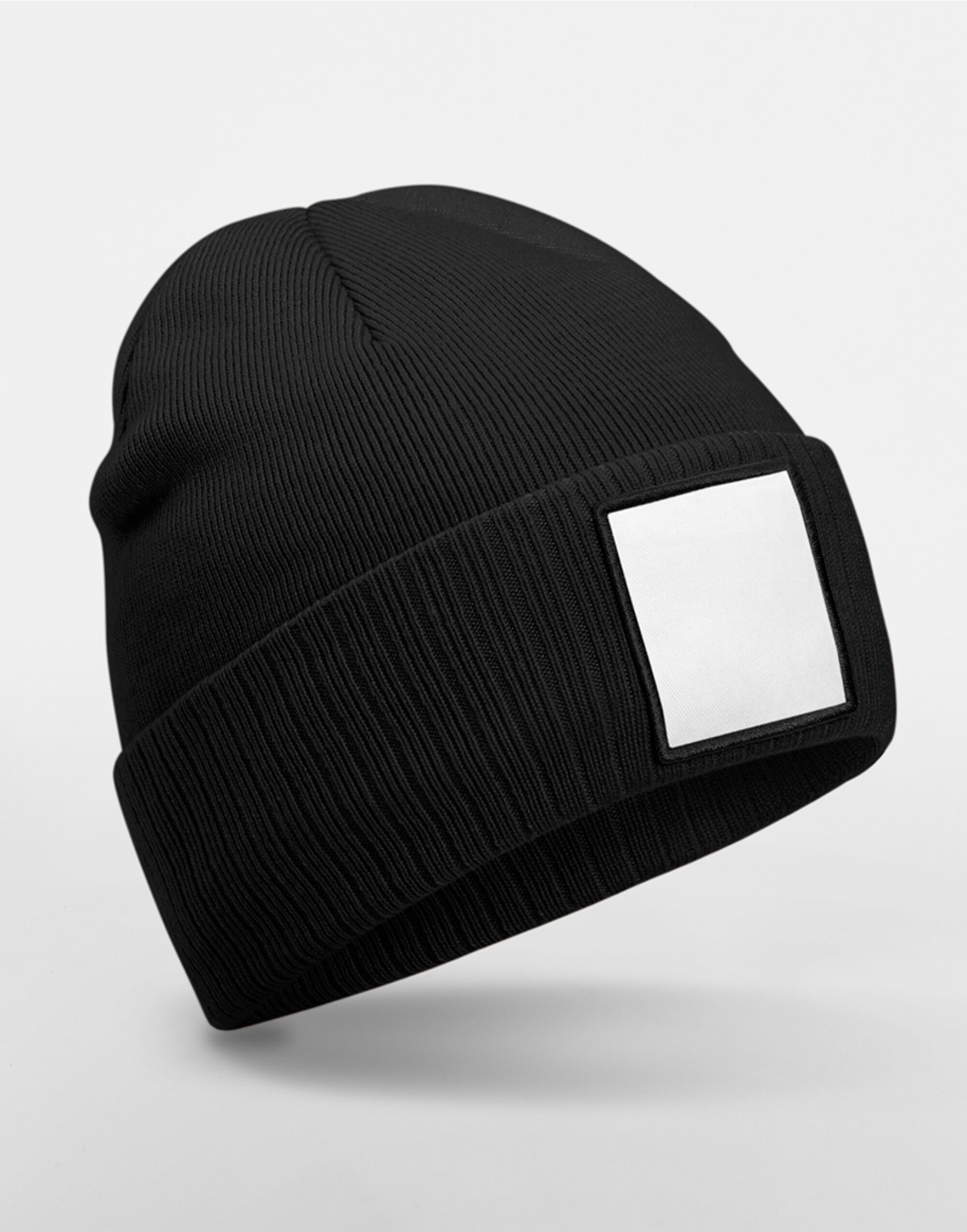 B337R Appliqué Patch Beanie Black/White
