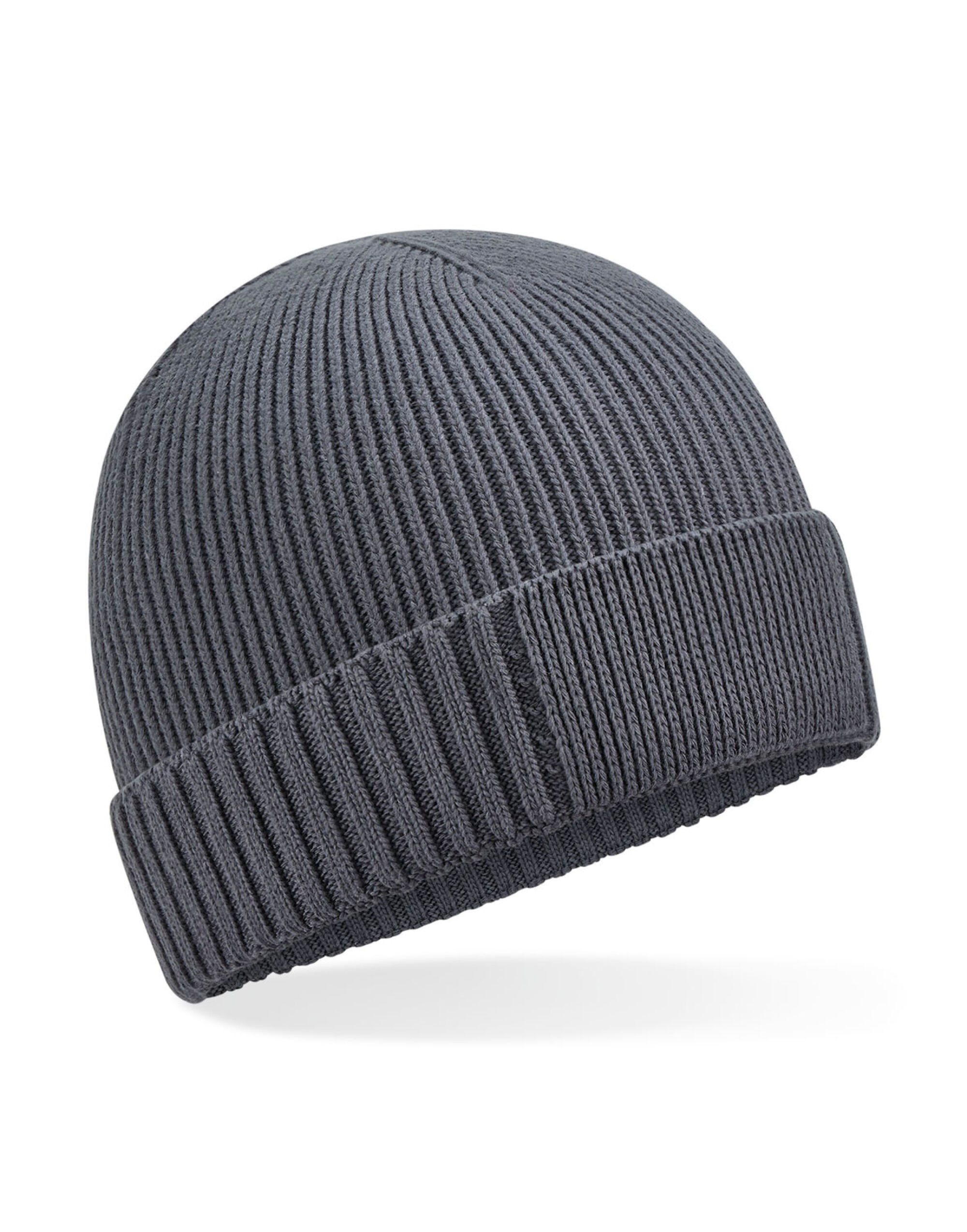 B438N Organic Cotton Patch Beanie Graphite