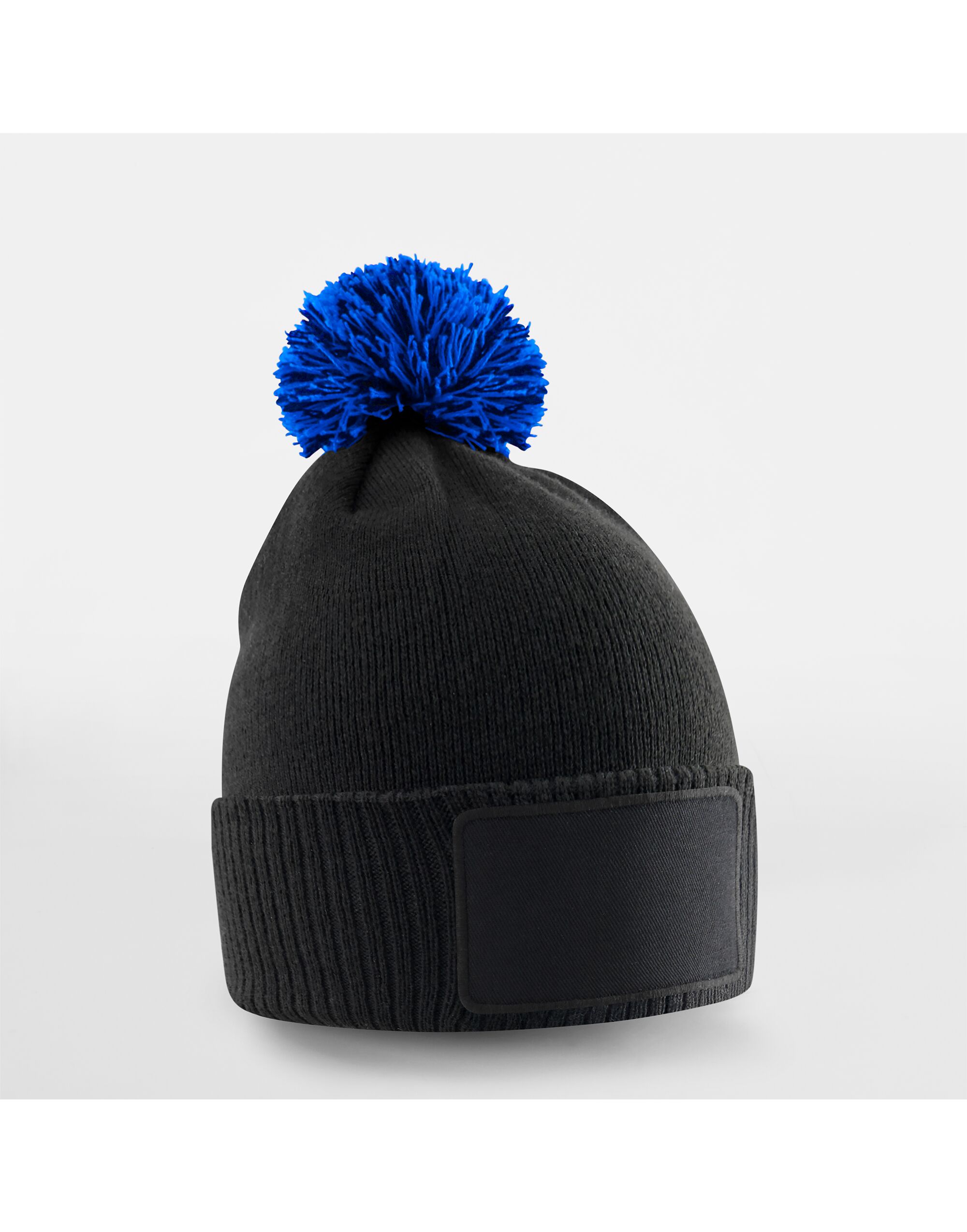 B443B Kids Snowstar Patch Beanie Black/bright Royal