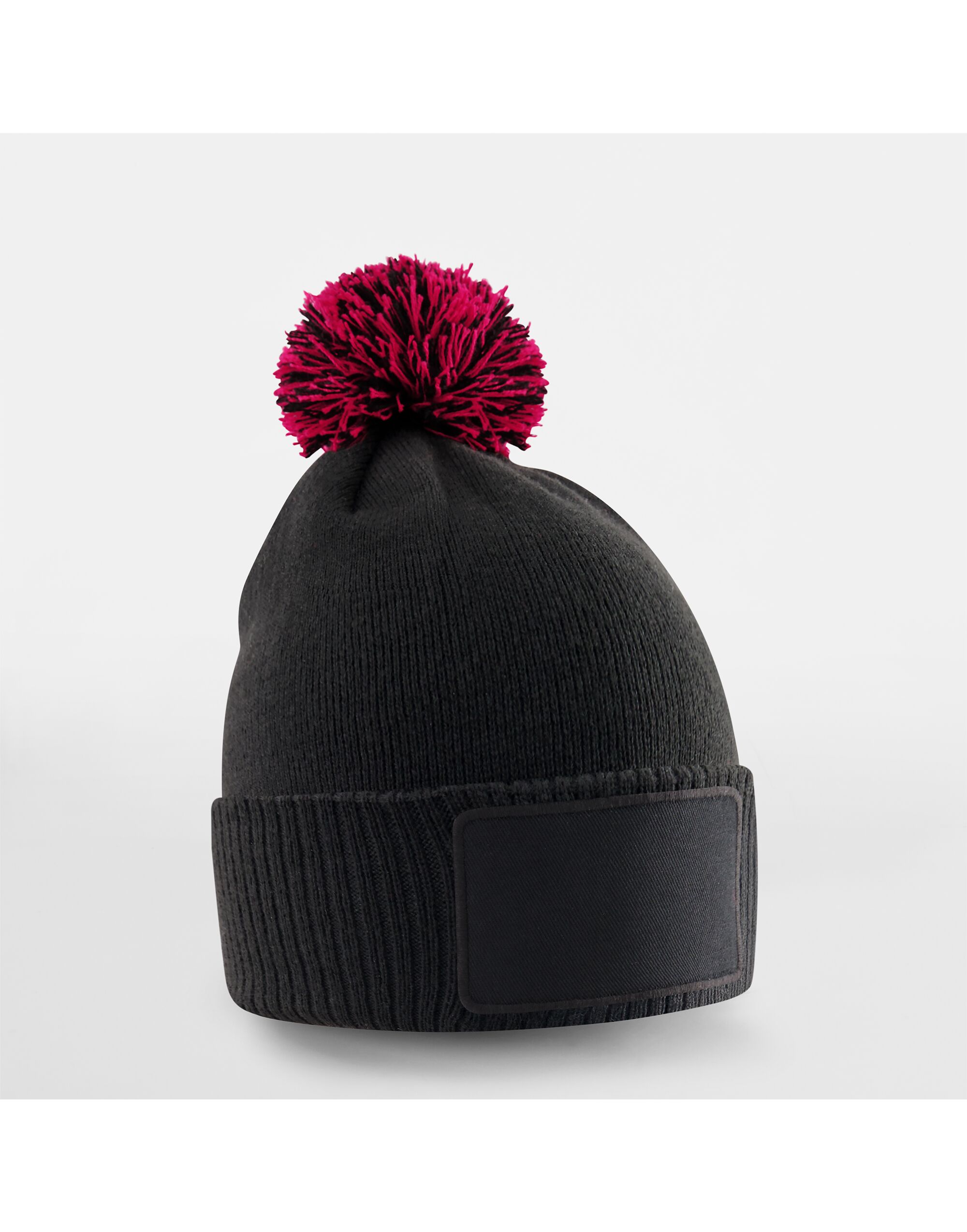B443B Kids Snowstar Patch Beanie Black/Classic Red