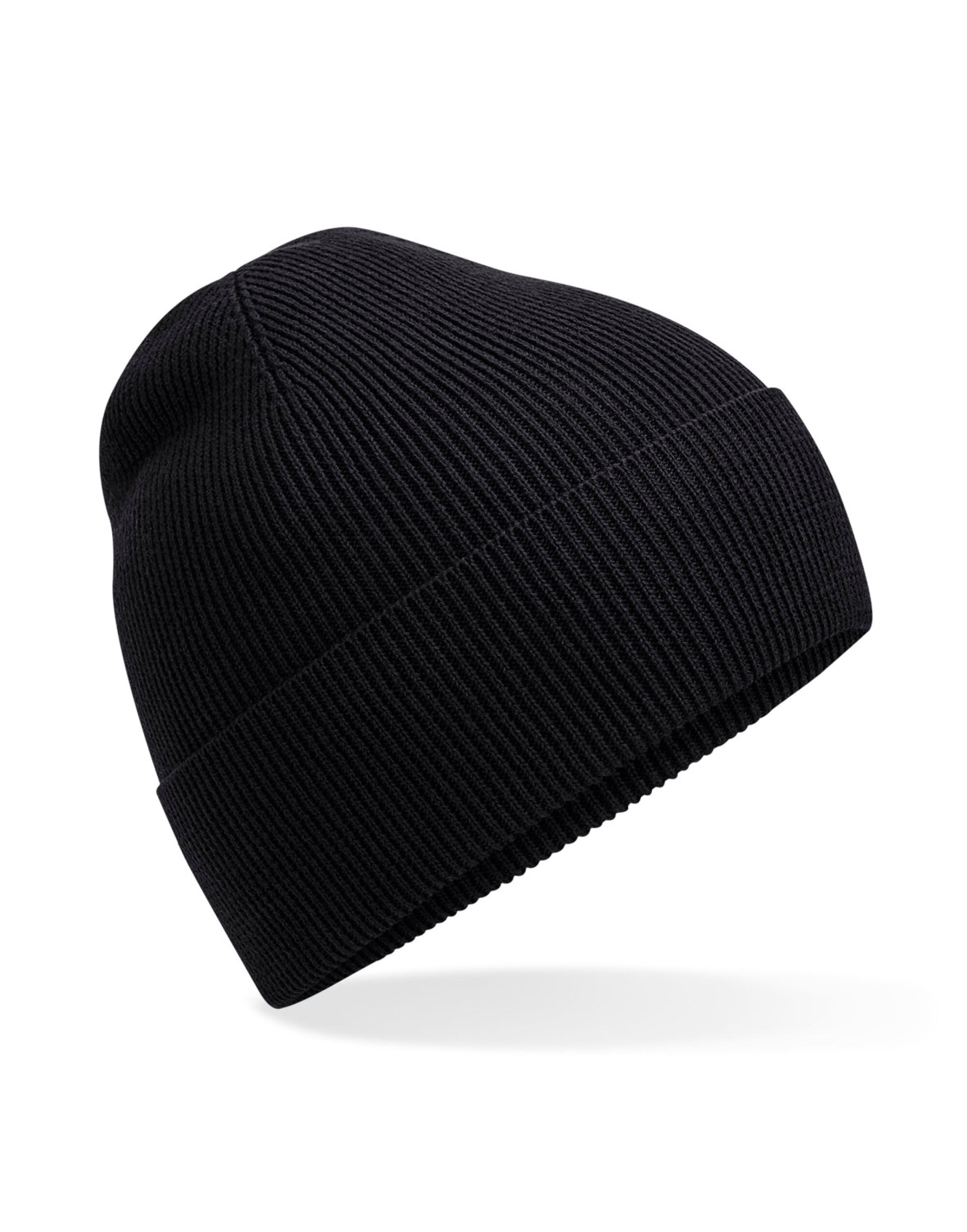 B51N Organic Cotton Fine Knit Beanie Black