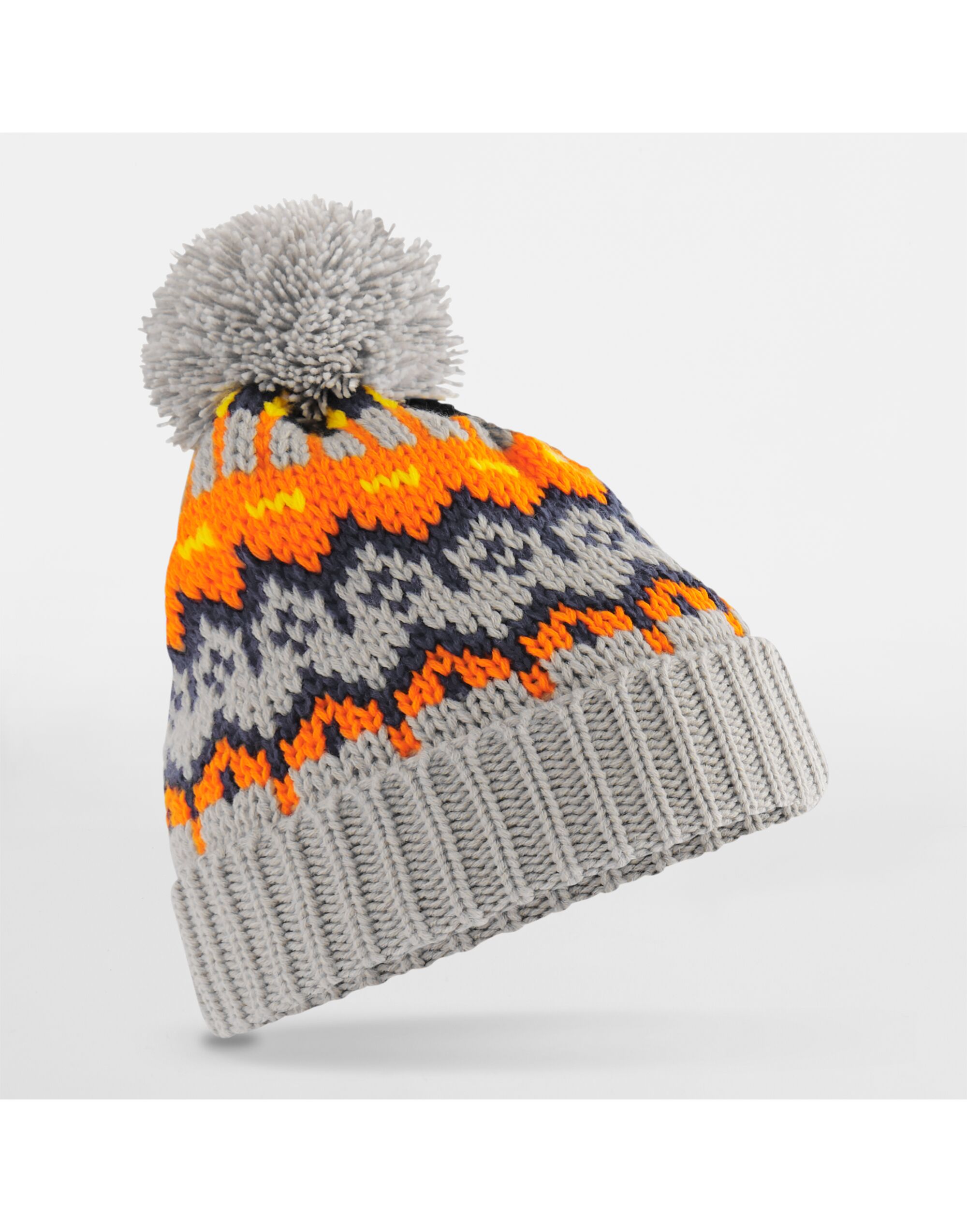 B528 Retro Ski Beanie Glacier Grey