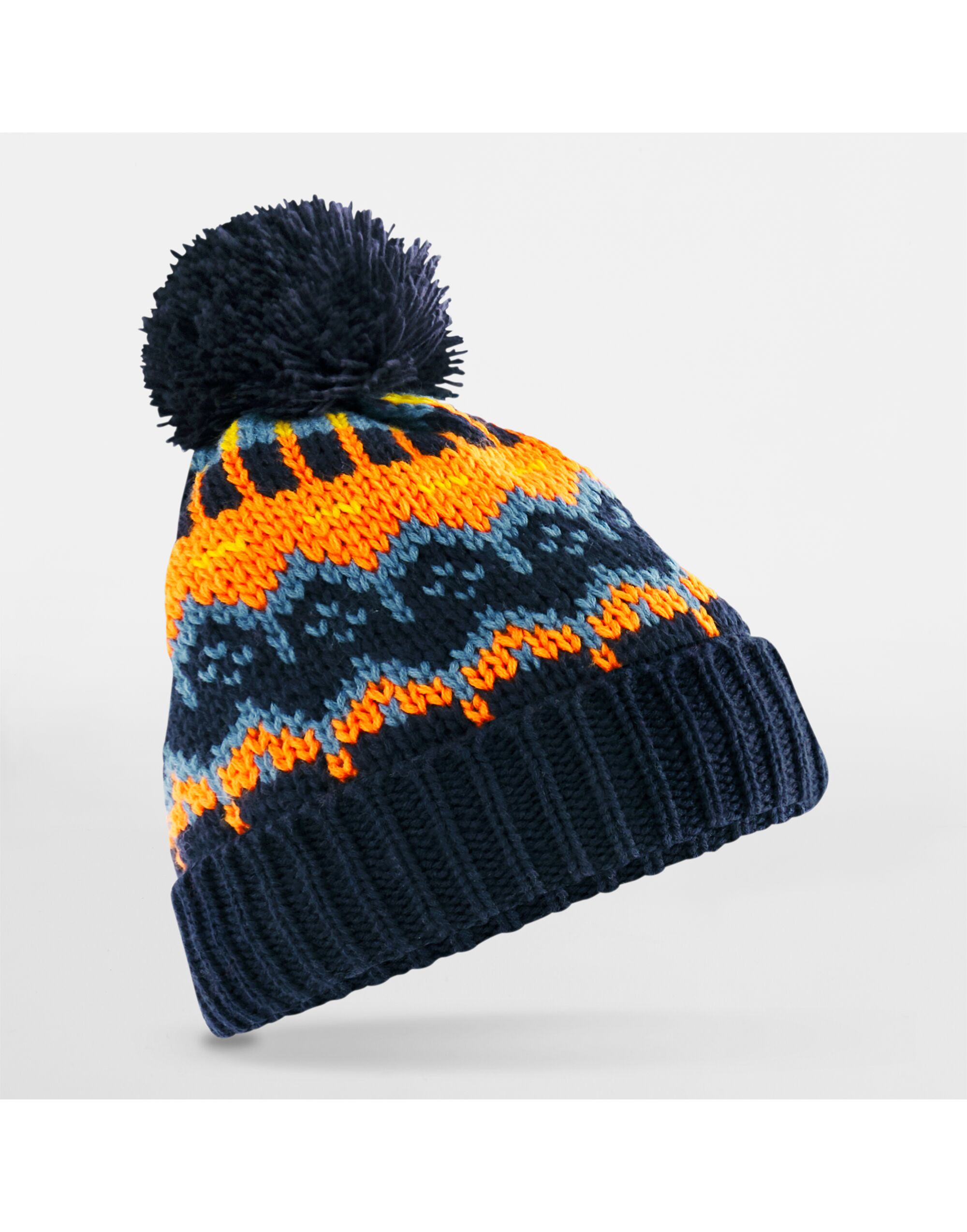 B528 Retro Ski Beanie Blazing Blue