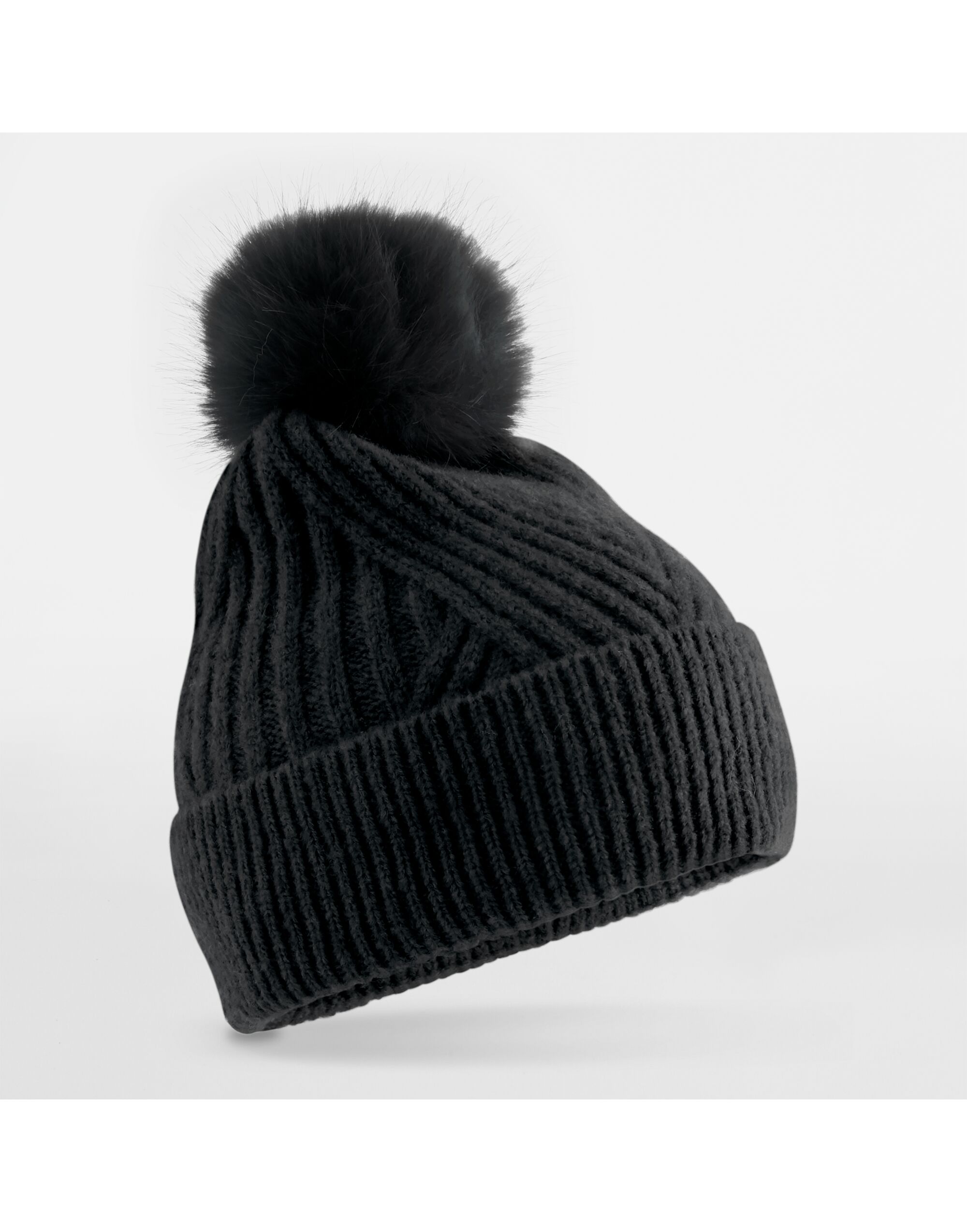 B529 Snow Luxe Beanie Black