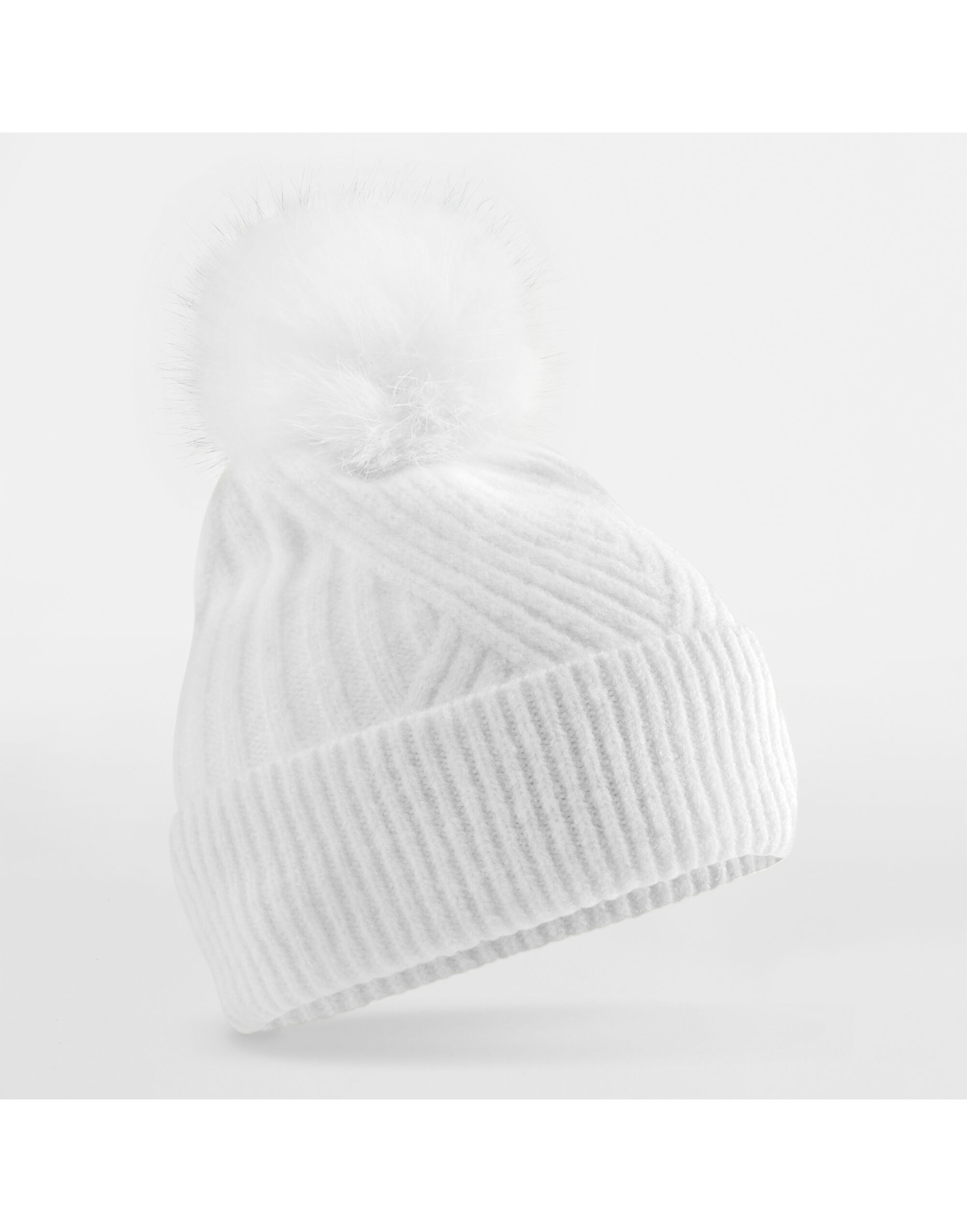 B529 Snow Luxe Beanie White