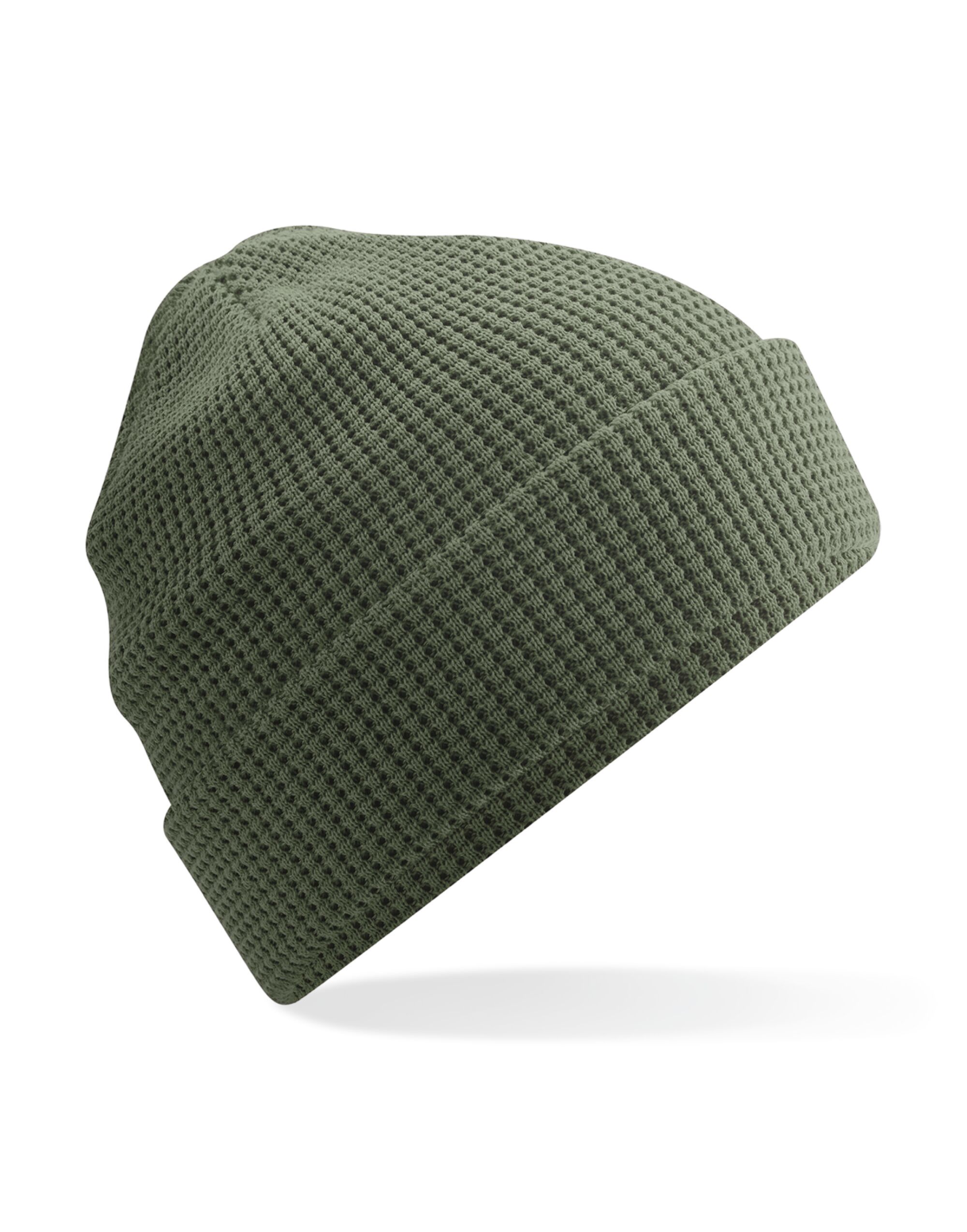 B52N Organic Cotton Waffle Beanie Olive Green