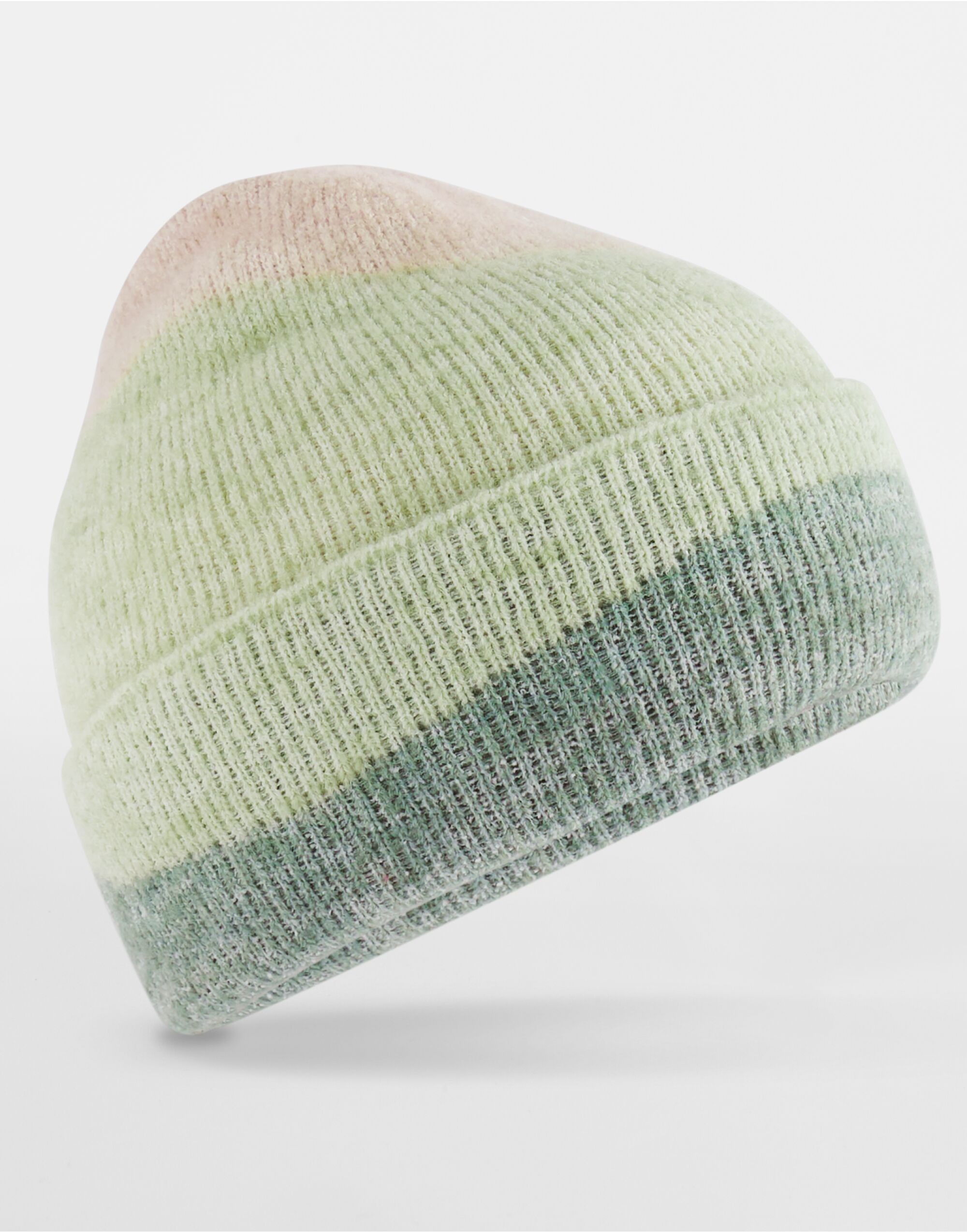 B532 Soft Wave Beanie Almond/Pistachio/Dusty Green